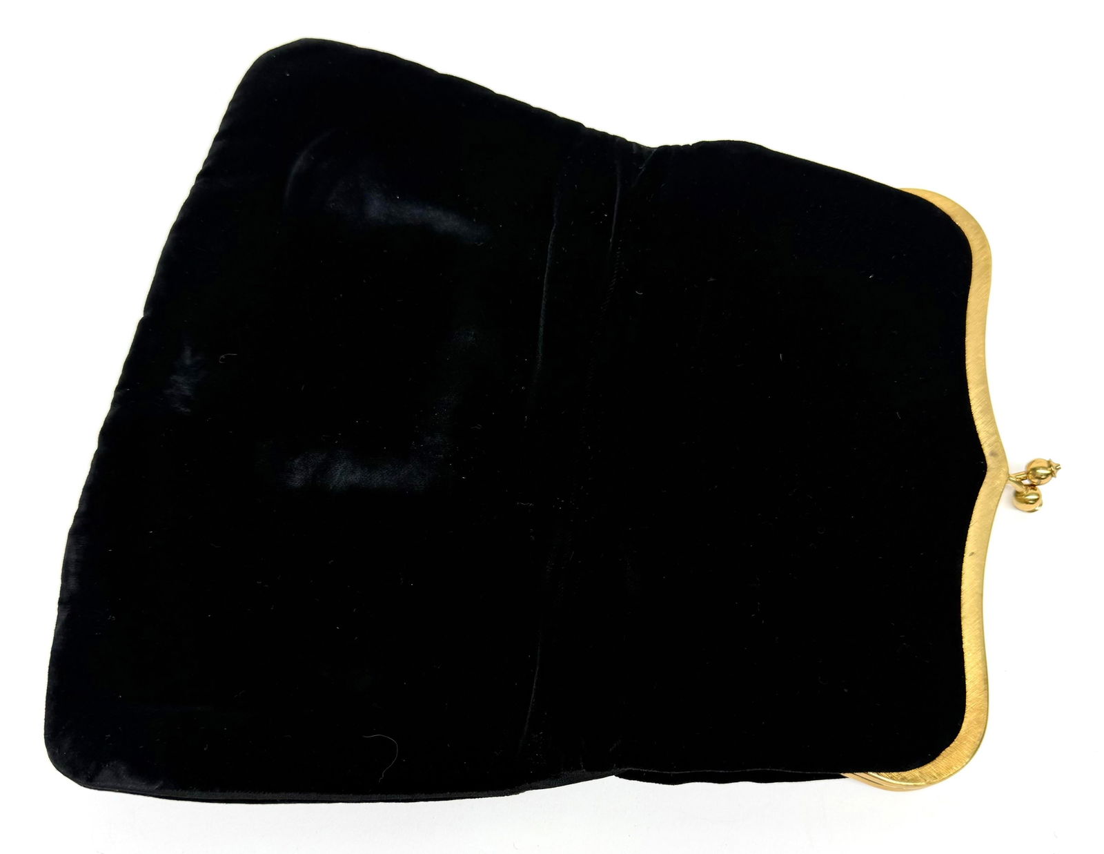 Black Velvet Foldover Clutch by MM "Morris Moskowitz" - 2