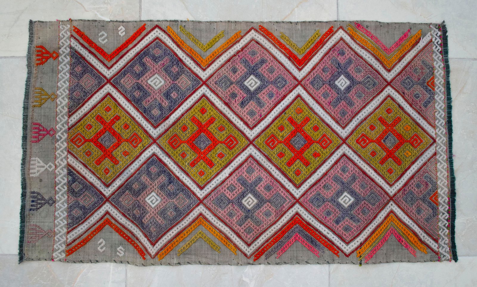 Hand-Made Braided Turkish Small Rug Jajim Kilim - 4