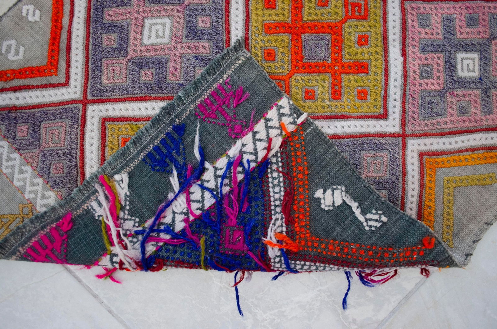 Hand-Made Braided Turkish Small Rug Jajim Kilim - 7