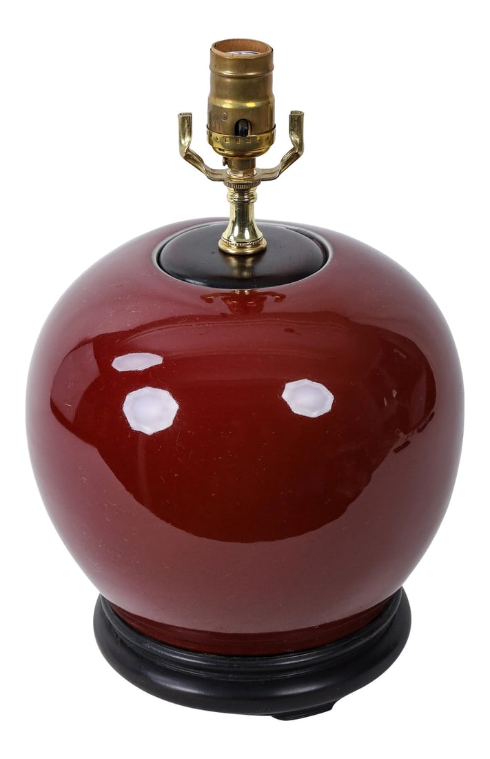 20th Century Chinese Style Red Oxblood Glaze Lamp (1 of 8)