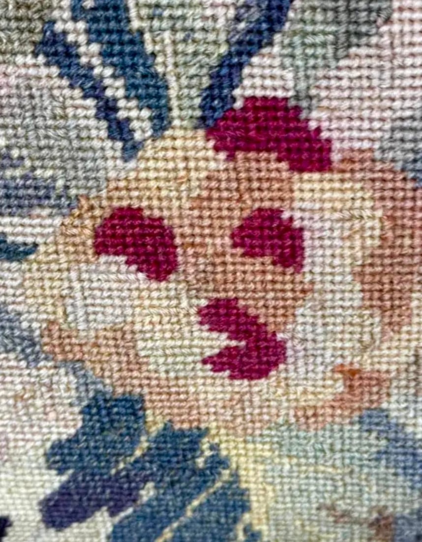 Needlepoint Floral Tapestry Pillows, Set of Two - 6