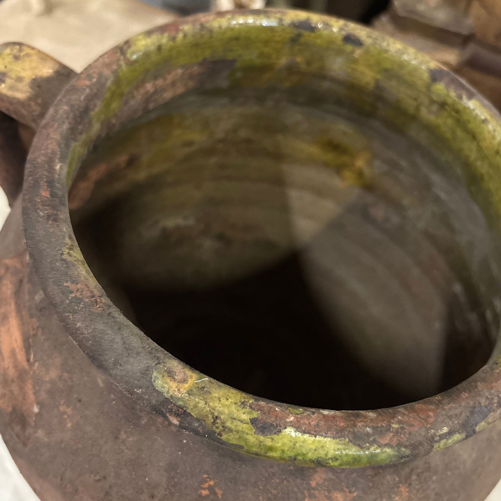 Early 20th Century Turkish "Tulip" Jar With Moss Green Glaze - 12