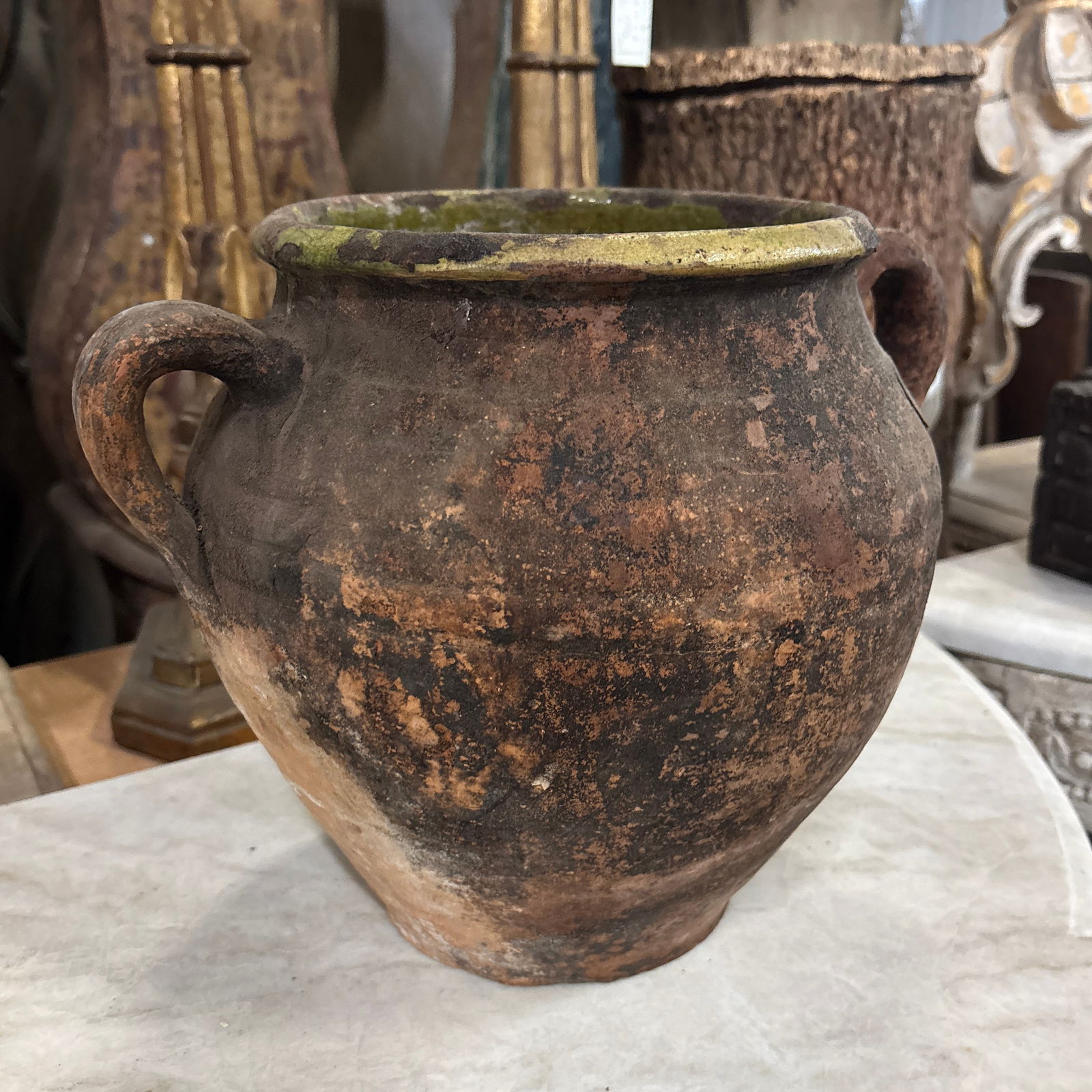 Early 20th Century Turkish "Tulip" Jar With Moss Green Glaze - 2