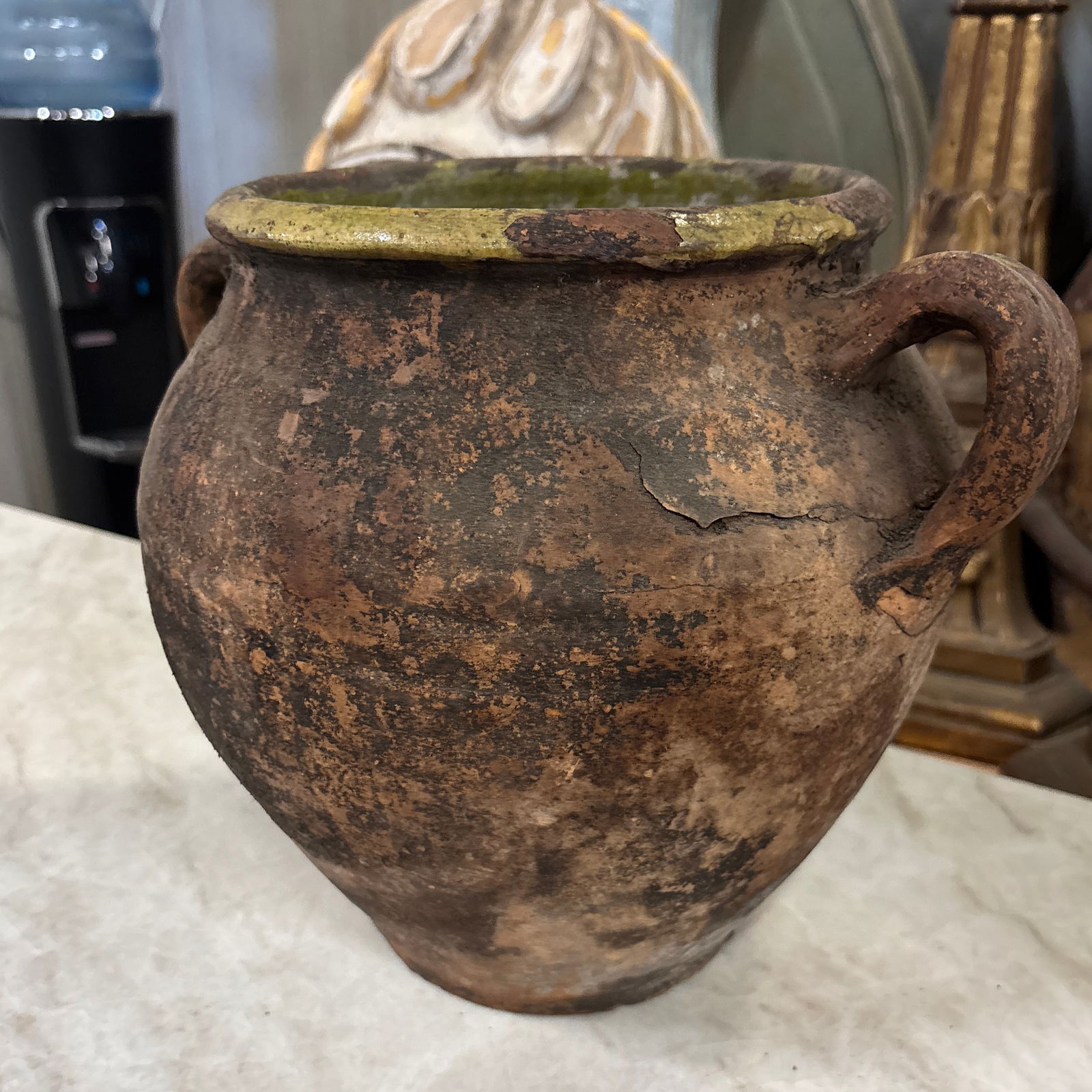 Early 20th Century Turkish "Tulip" Jar With Moss Green Glaze - 3