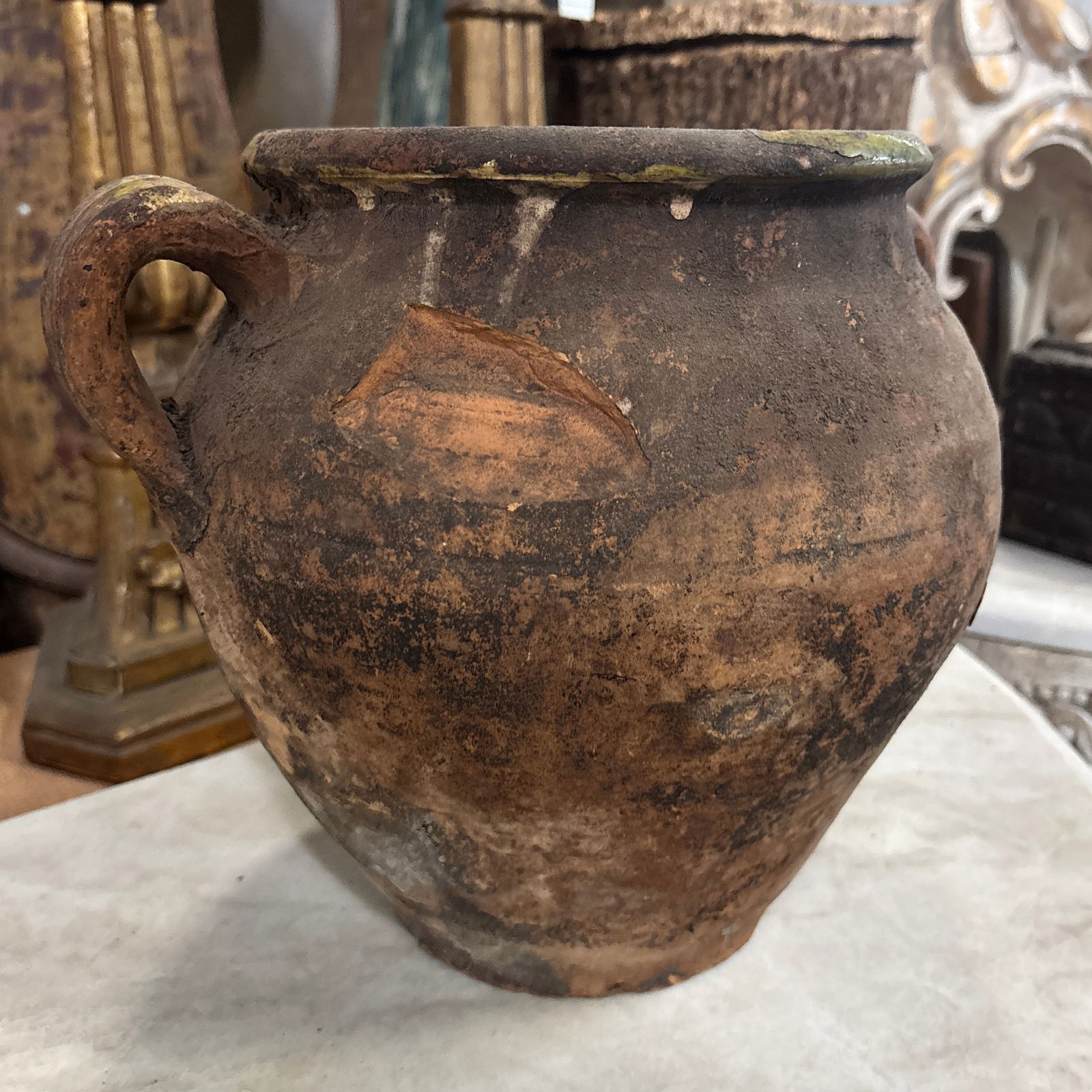 Early 20th Century Turkish "Tulip" Jar With Moss Green Glaze - 8