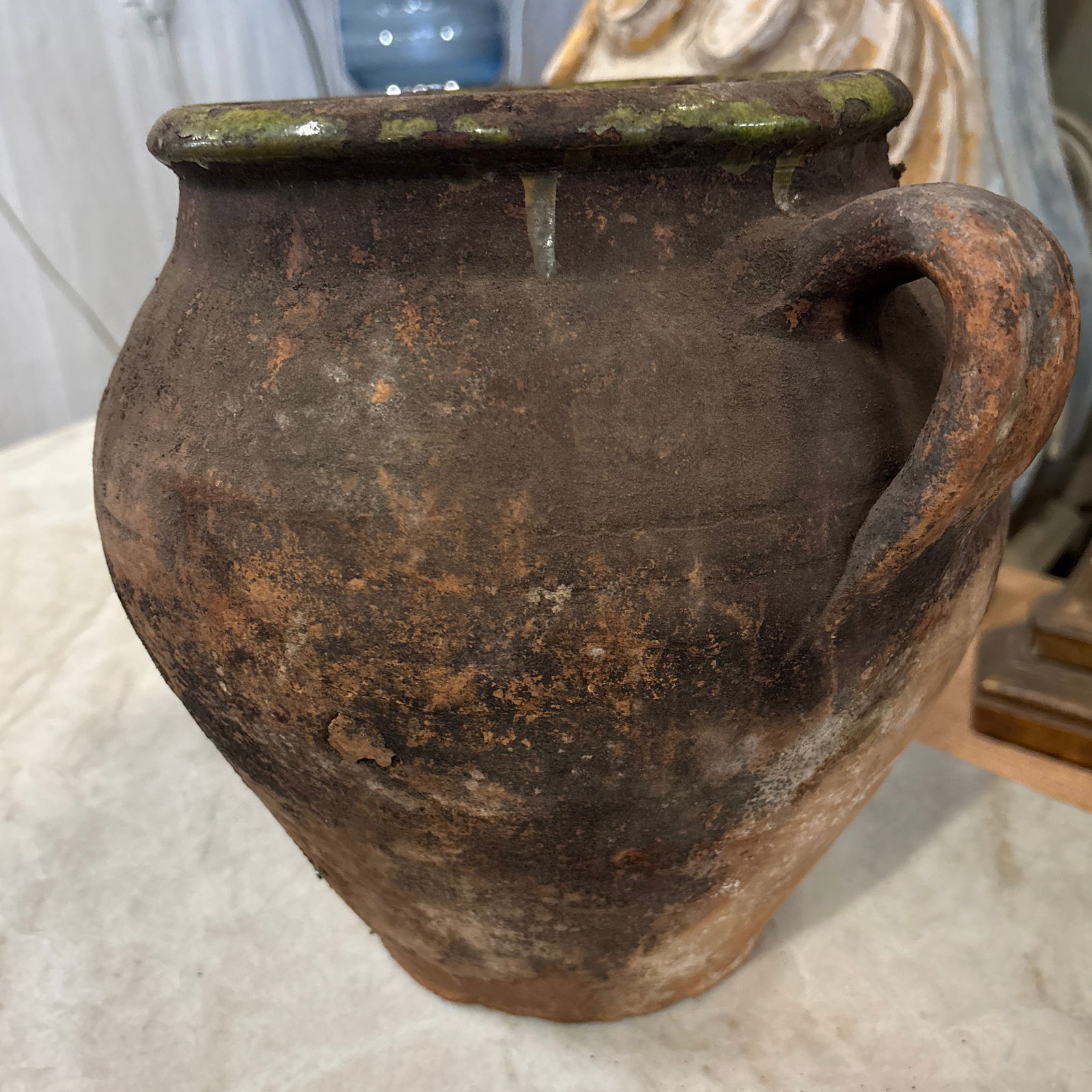 Early 20th Century Turkish "Tulip" Jar With Moss Green Glaze - 9