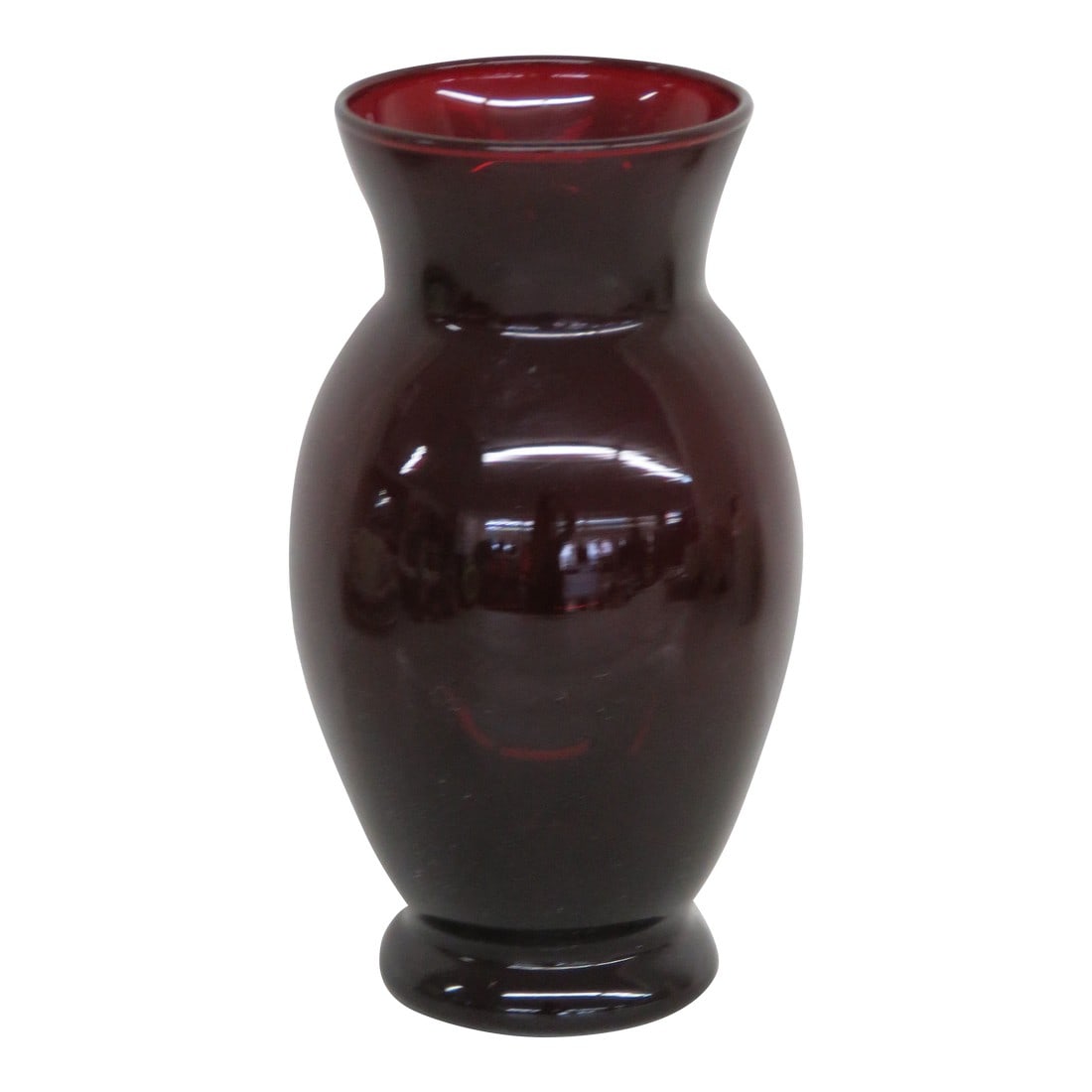 Mid Century Anchor Hocking Depression Glass Ruby Red Vase 4398b (1 of 8)