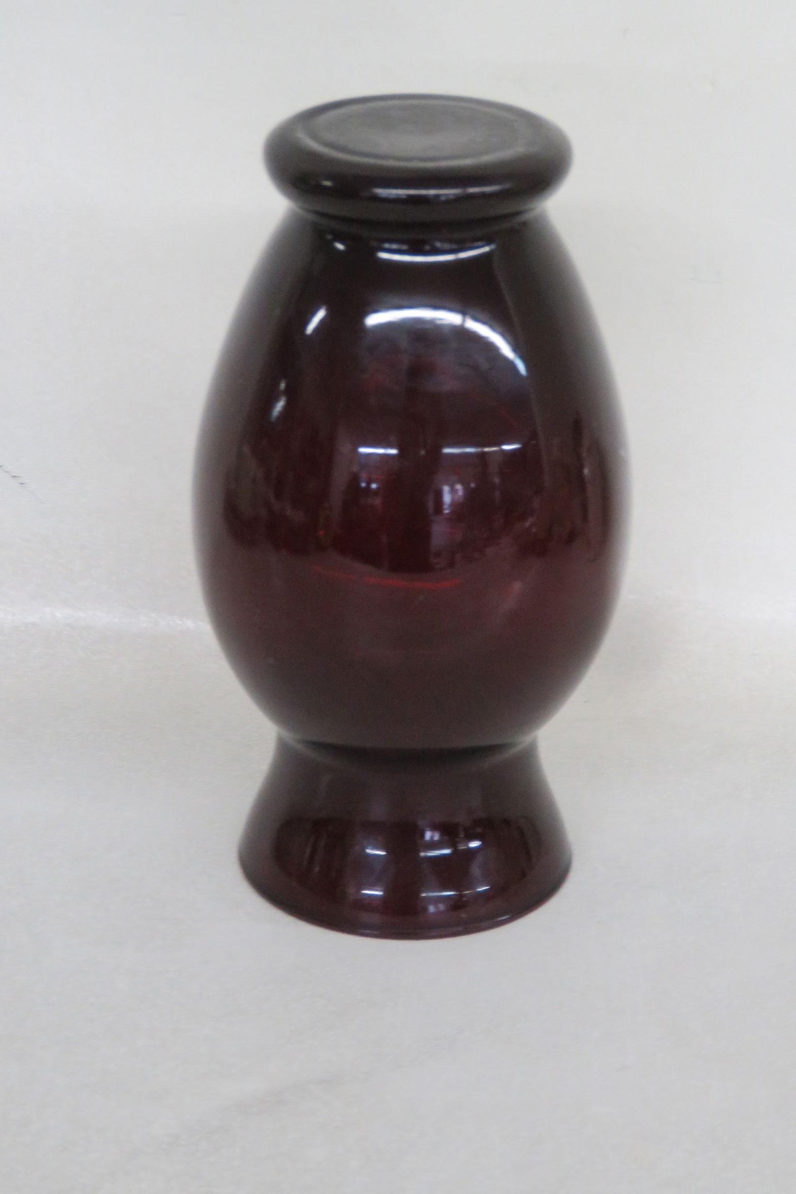 Mid Century Anchor Hocking Depression Glass Ruby Red Vase 4398b - 6