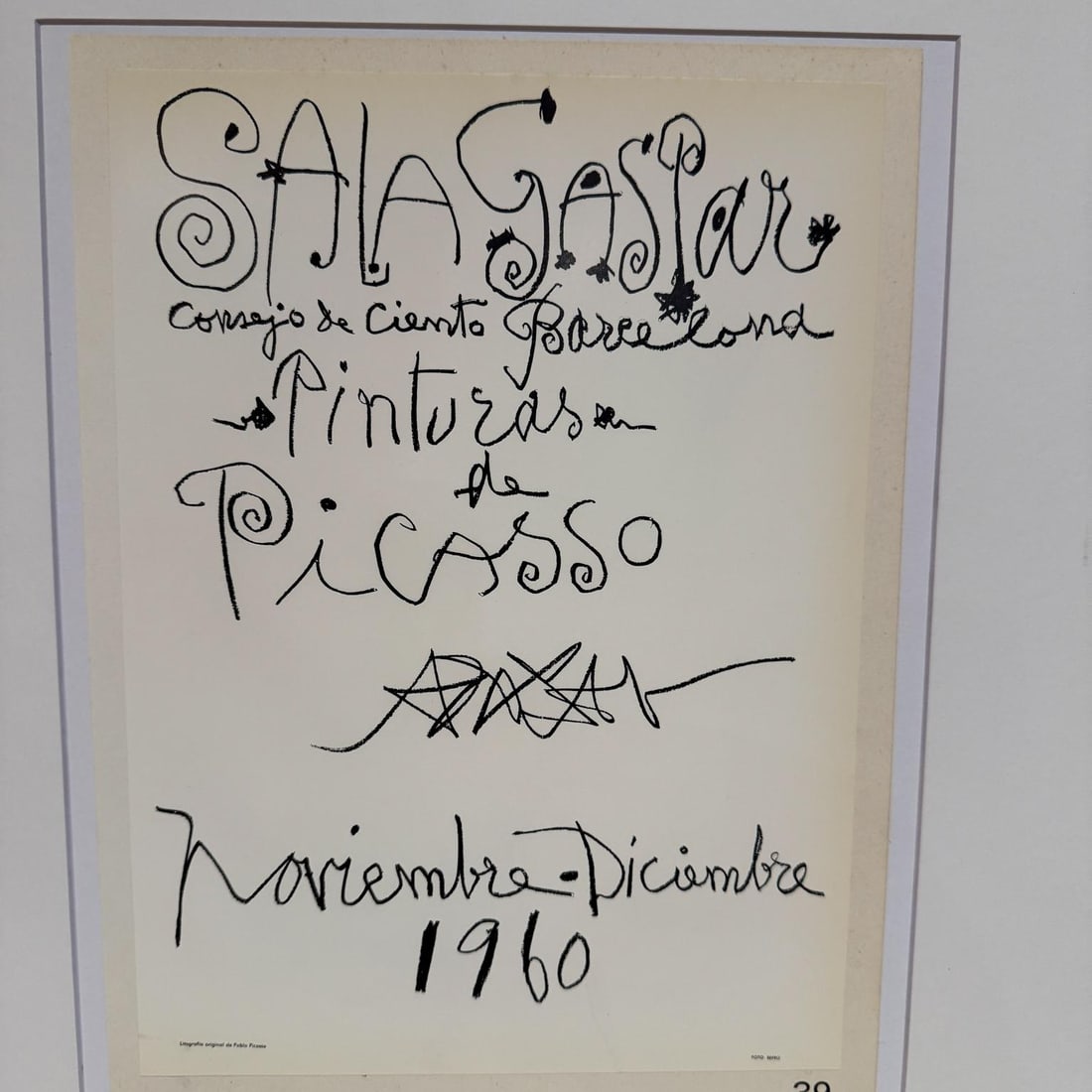 1960 Poster Picasso Sala Gaspar Barcelona Original Lithograph - 6
