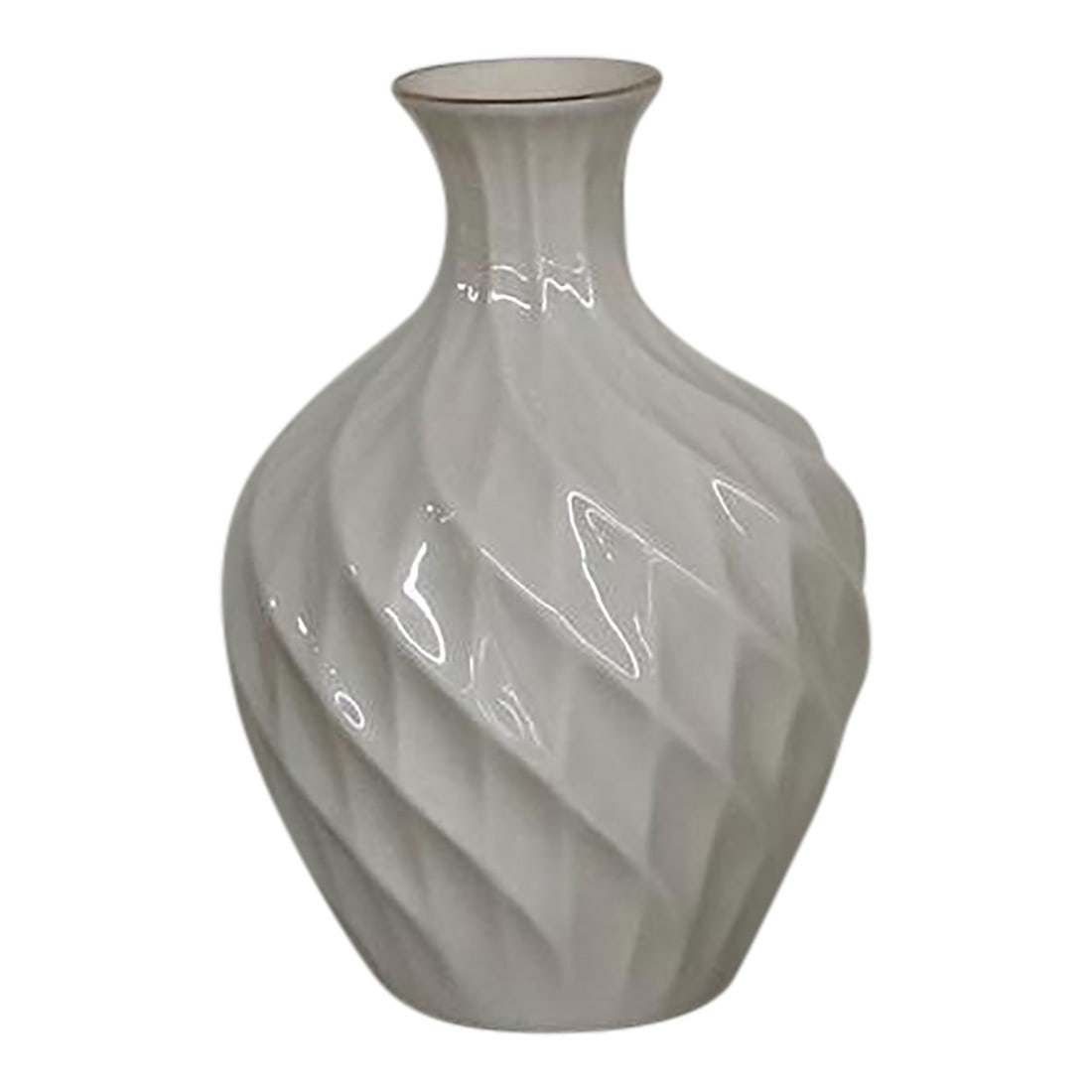 Lenox Richmond Swirl Pattern Ivory Ceramic With Gold Rim Bud Vase 4404b (1 of 10)