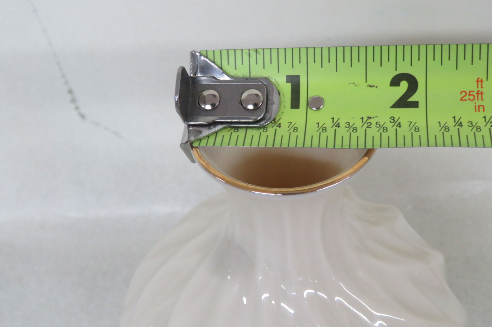 Lenox Richmond Swirl Pattern Ivory Ceramic With Gold Rim Bud Vase 4404b - 9