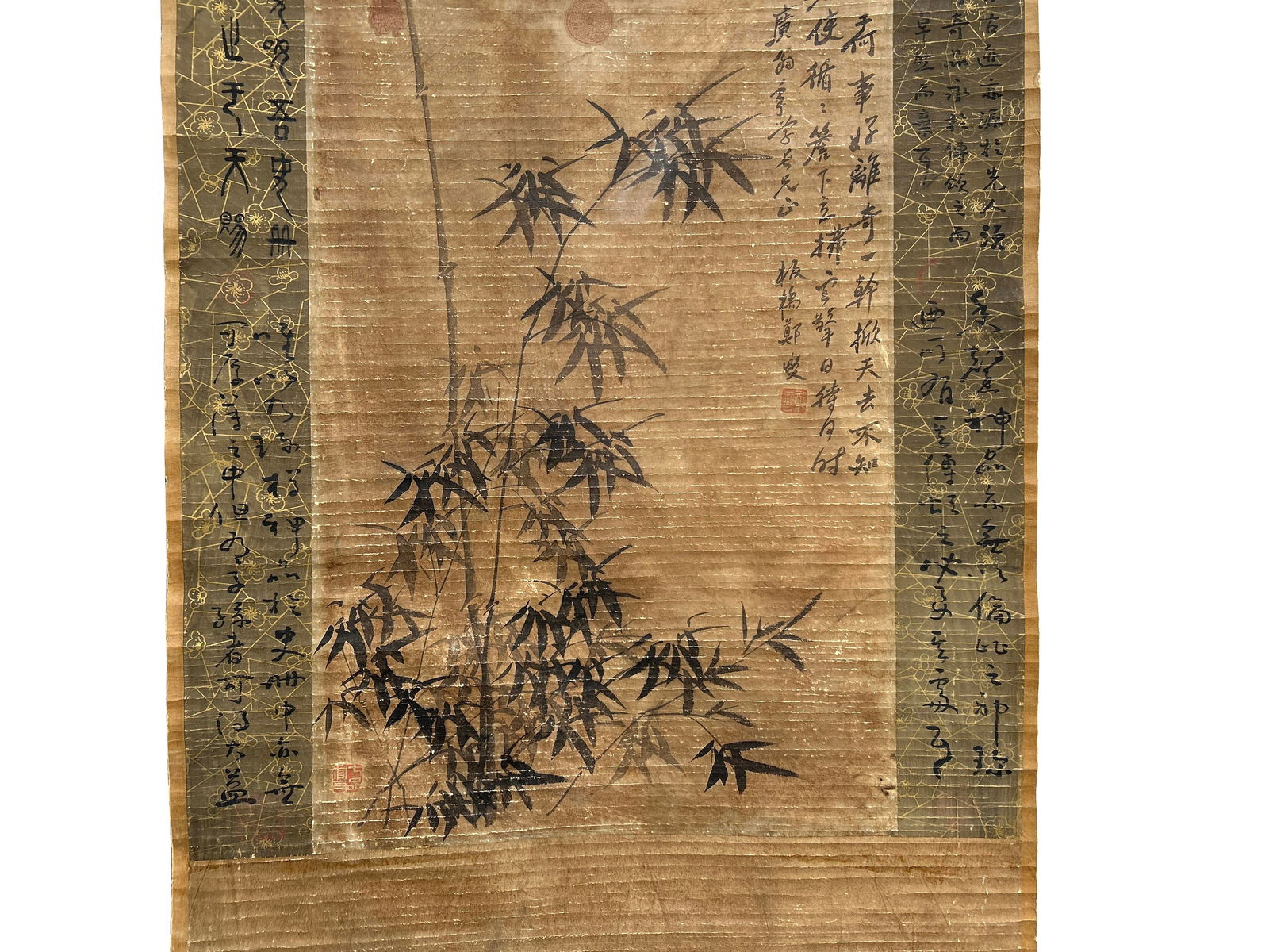 Chinese Ink Brush Bamboo Theme Scenery Scroll Painting Wall Art - 4