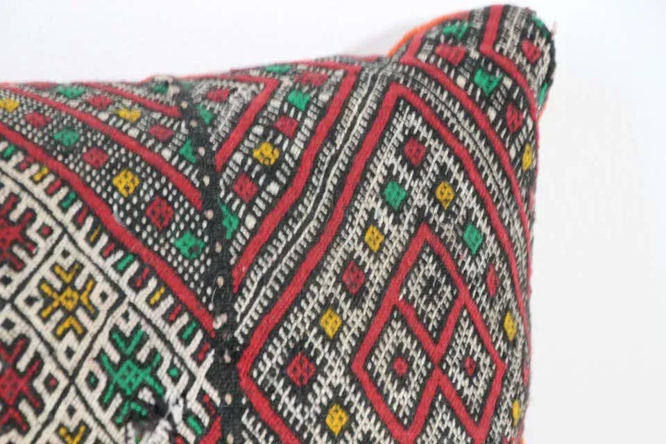 Moroccan African Tribal Throw Kilim Pillow - 10