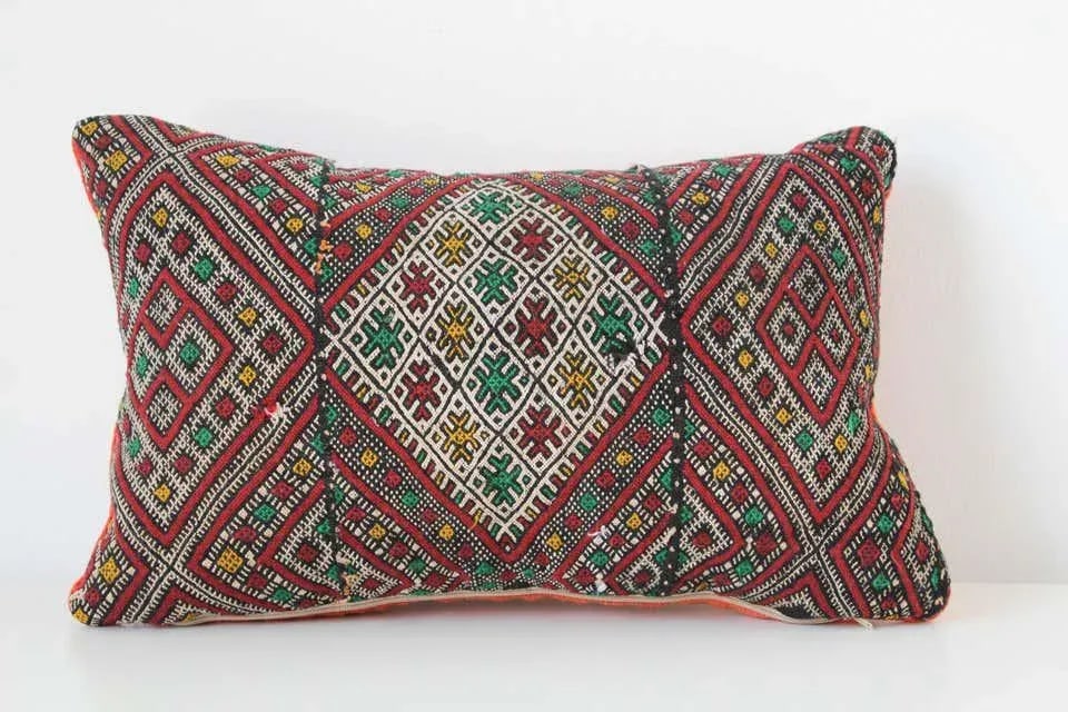 Moroccan African Tribal Throw Kilim Pillow - 5