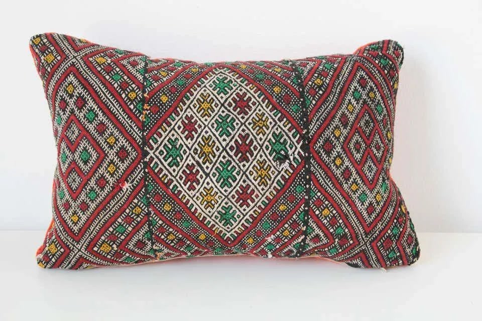 Moroccan African Tribal Throw Kilim Pillow - 6