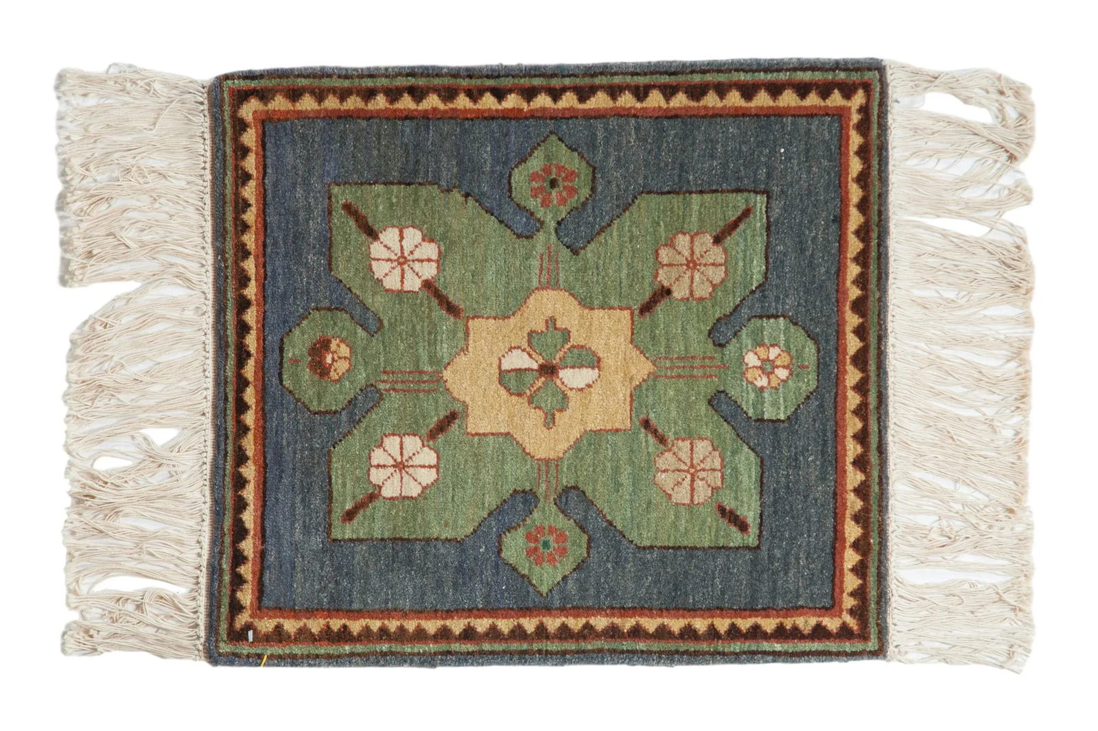 Vintage Yerevan Square Rug Mat - 1'10" X 2'1" - 7