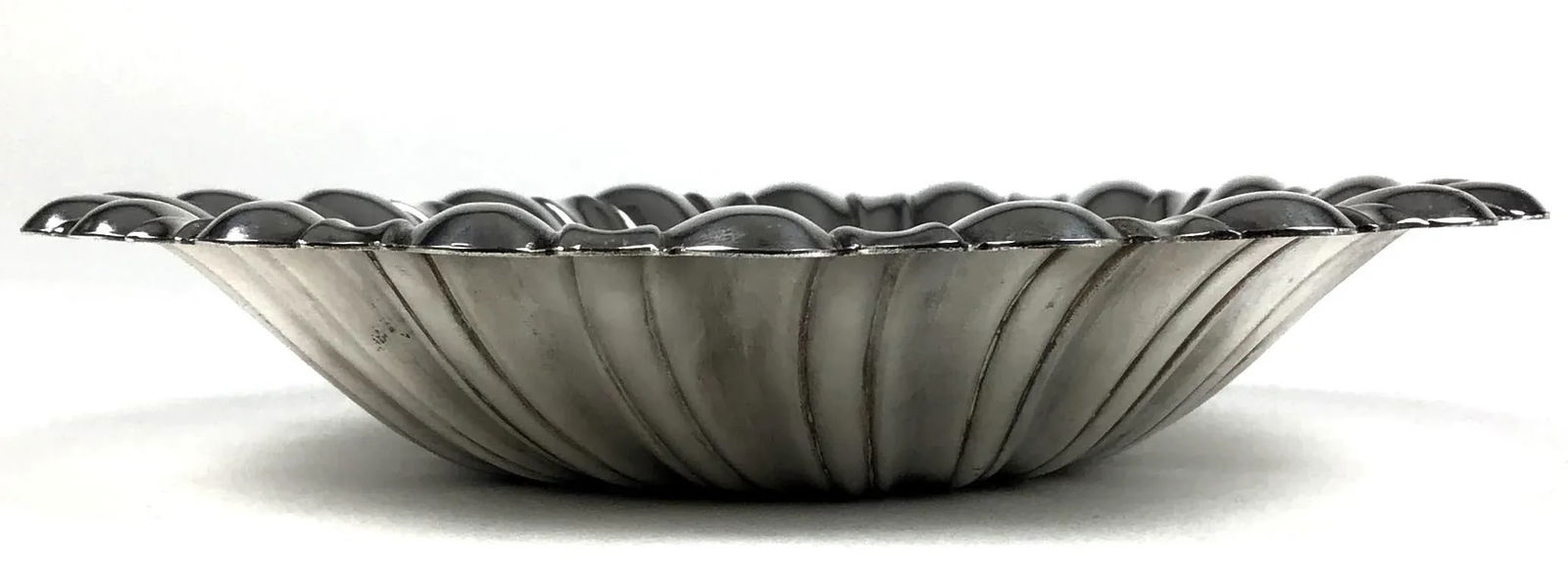 1990s Swirling Silver Plate Condiments Serving Dishes - a Pair - 5