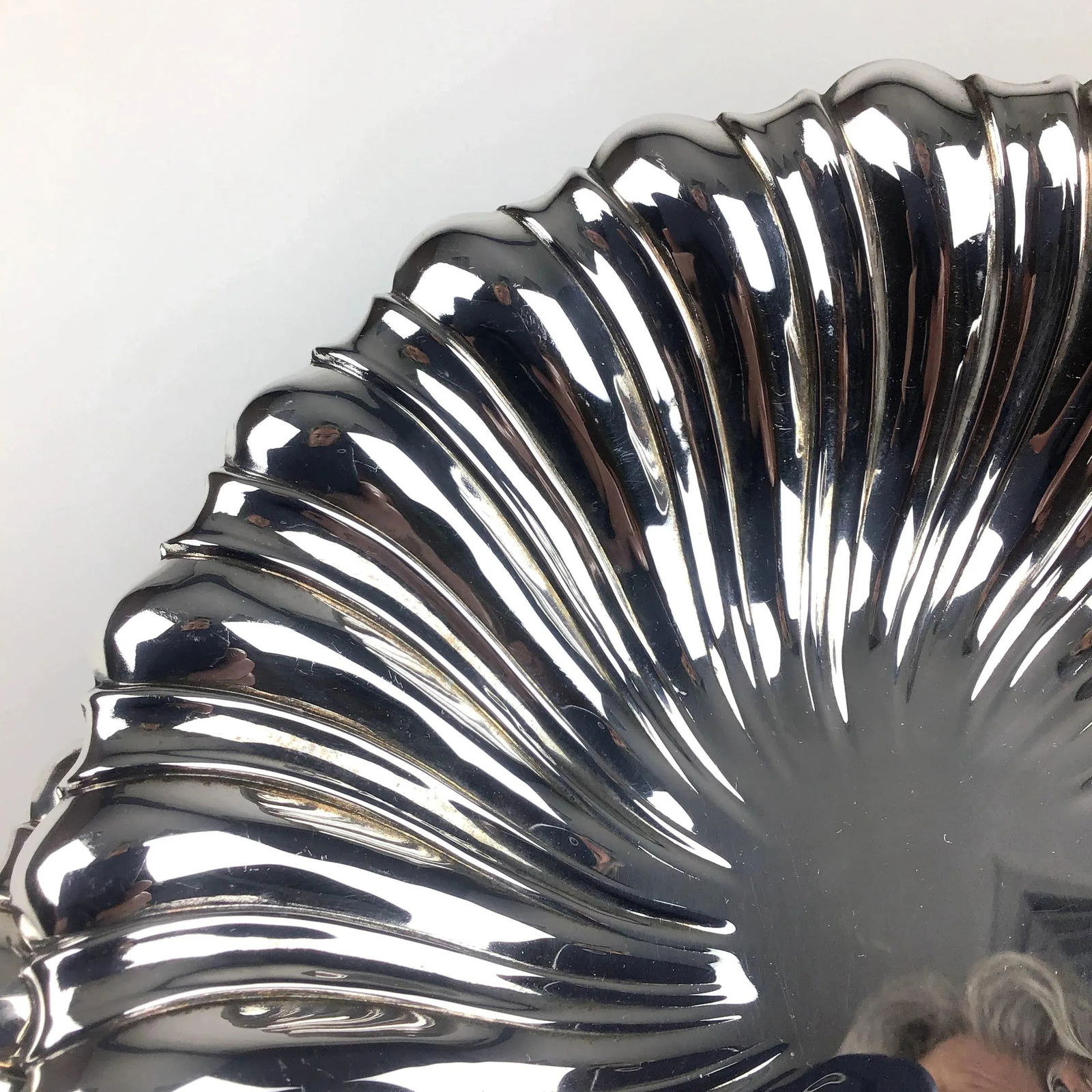 1990s Swirling Silver Plate Condiments Serving Dishes - a Pair - 9