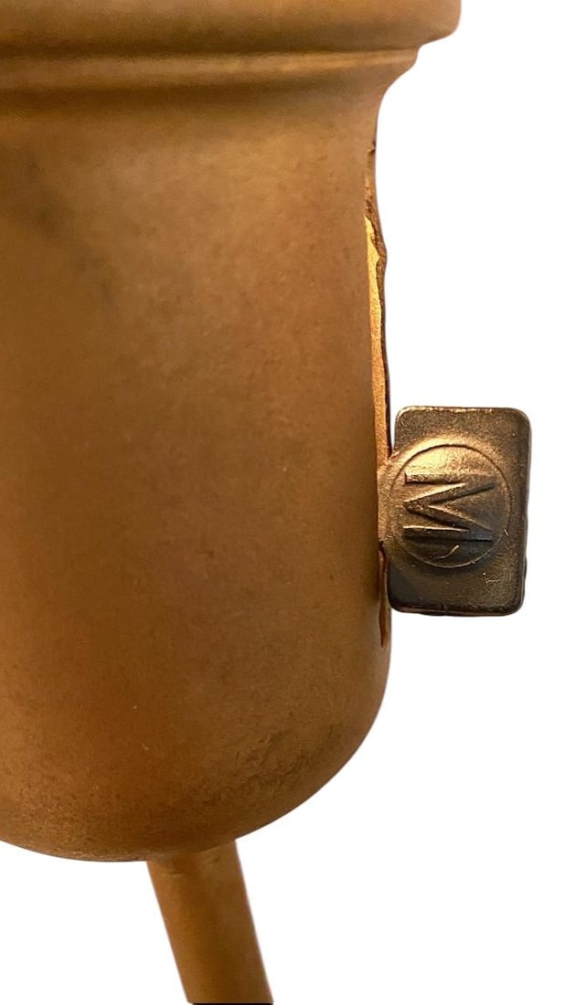 Pair of Mid Century, Marbro Lamp Co. Metal & Gold Plaster Painted Finish Woman & Man Table Lamps Wit - 4