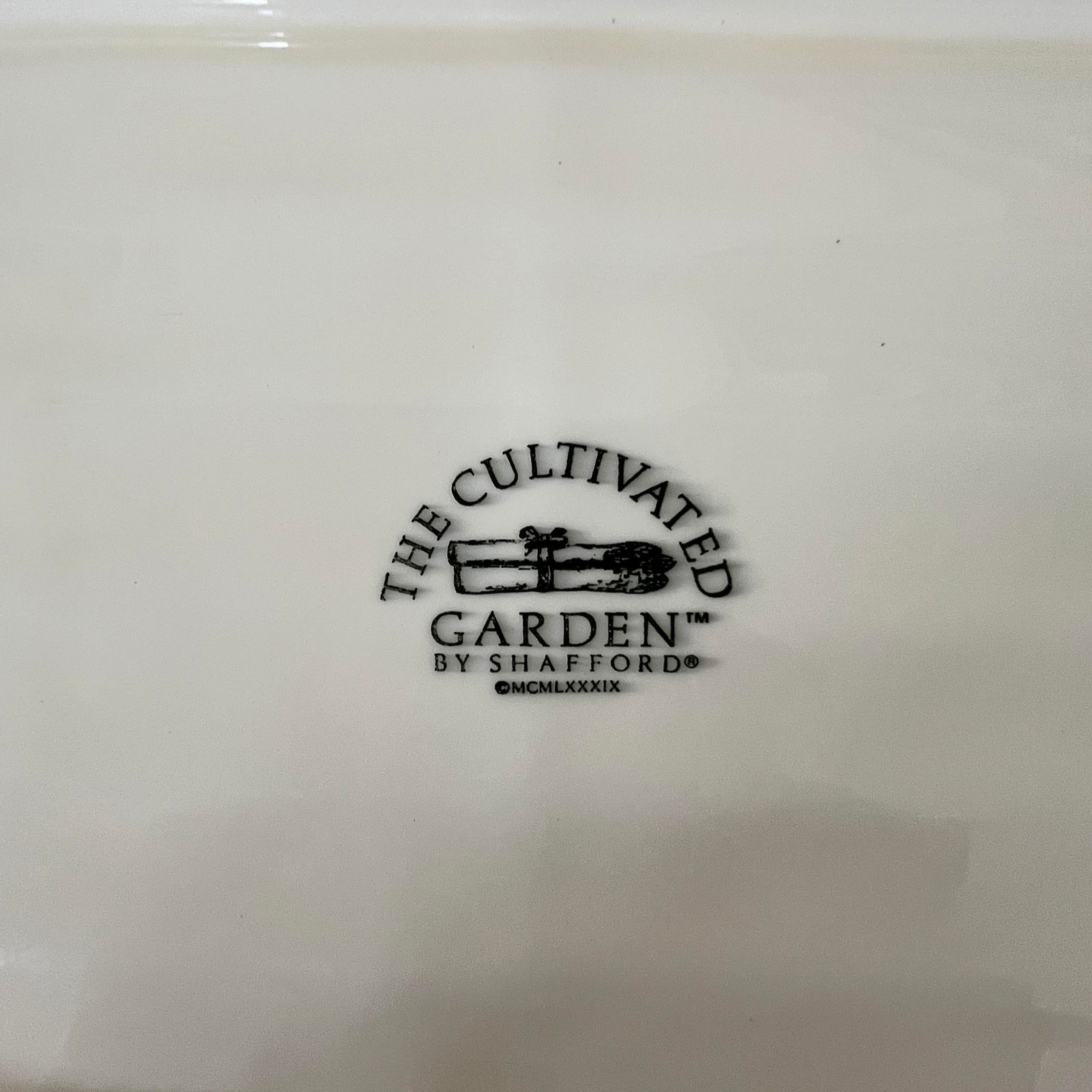 Asparagus "œThe Cultivated Garden" Pattern Cradle and Platter Serving Set by Shafford - - 5