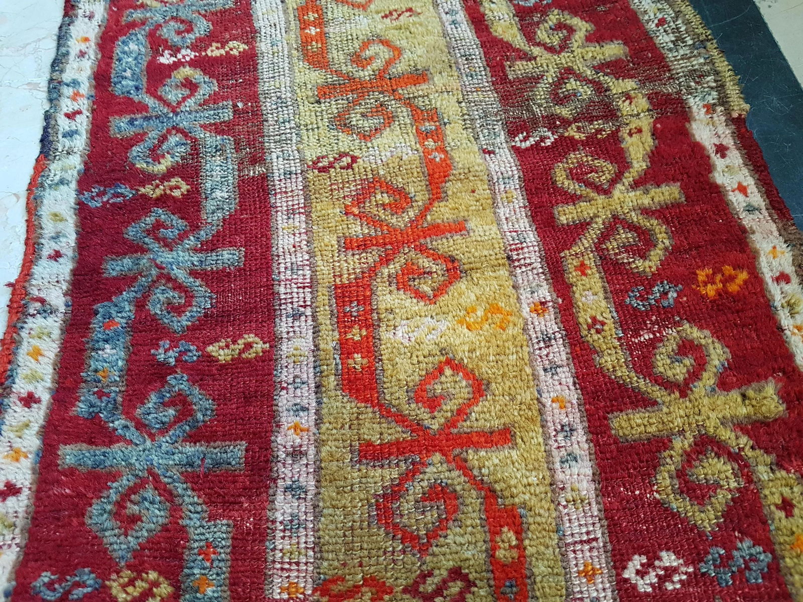 Turkish Oushak Rug Yastik Accent Rug With Soft Color 1'10" X 3'3" - 10