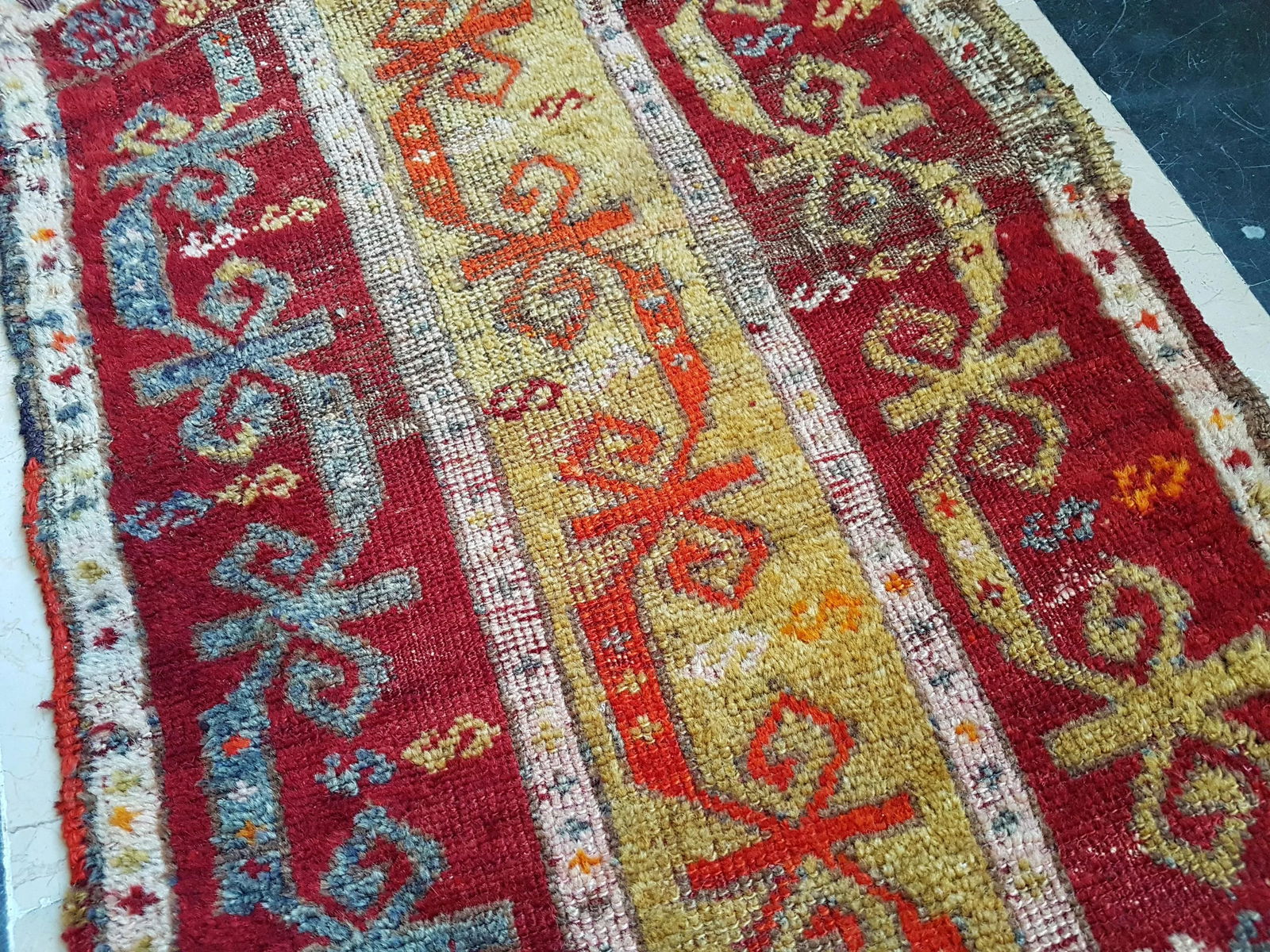 Turkish Oushak Rug Yastik Accent Rug With Soft Color 1'10" X 3'3" - 3