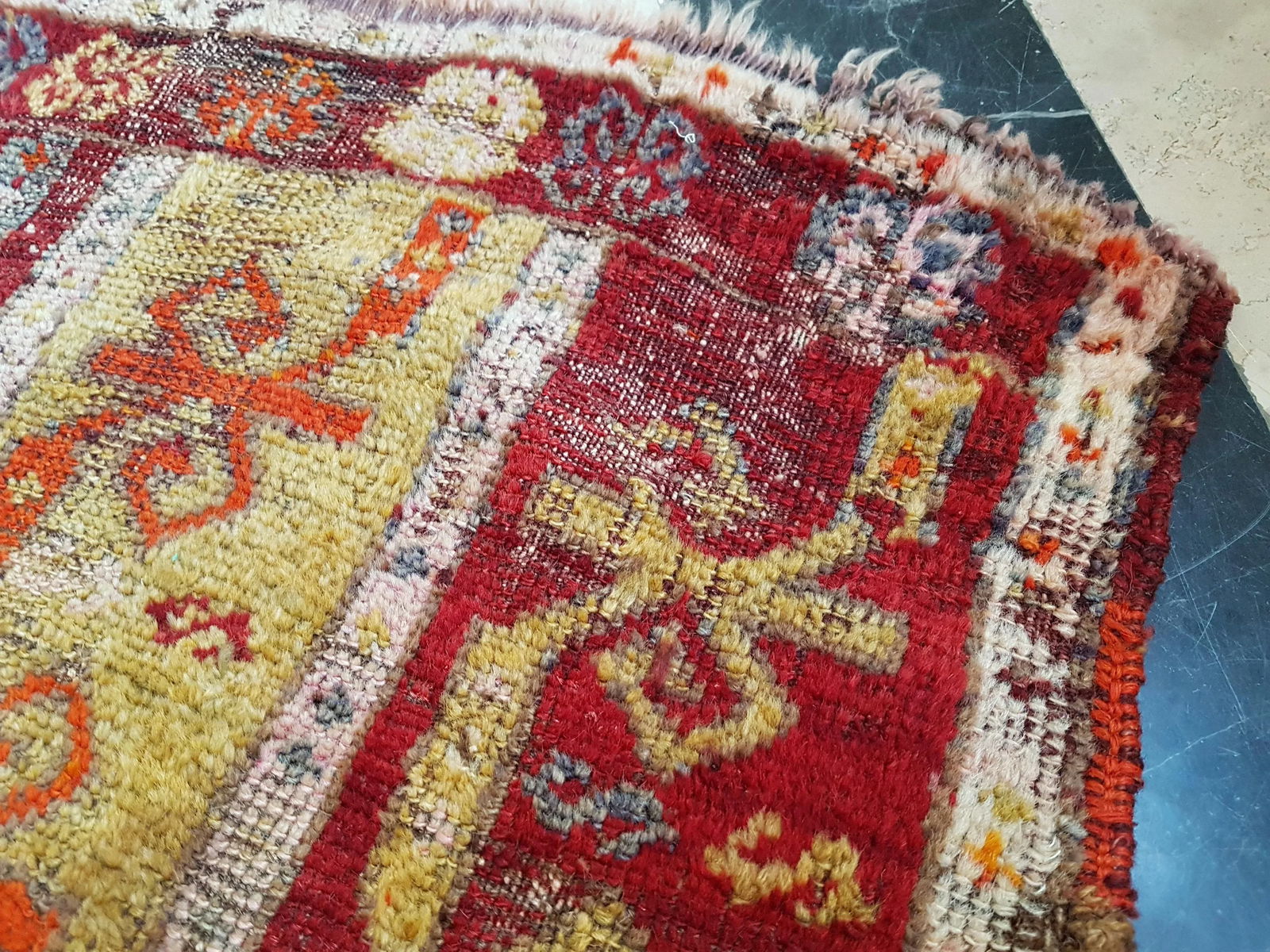 Turkish Oushak Rug Yastik Accent Rug With Soft Color 1'10" X 3'3" - 9