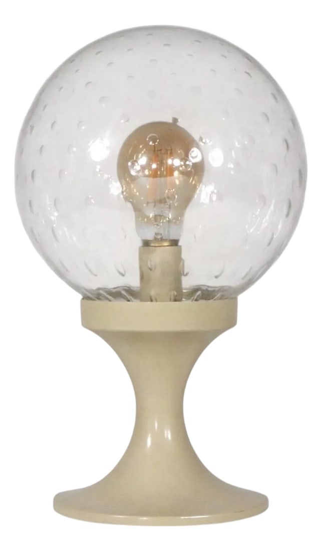 Space Age Mid Century Ball Top Table Lamp After Bill Curry C. 1970's (1 of 7)