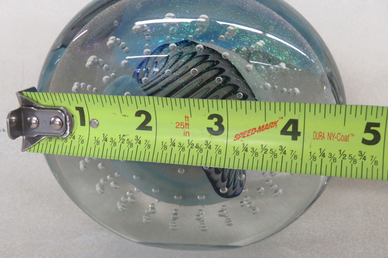 Eickholt 1987 Reptile Abstract Disc Art Glass Paper Weight Signed 4428b - 10