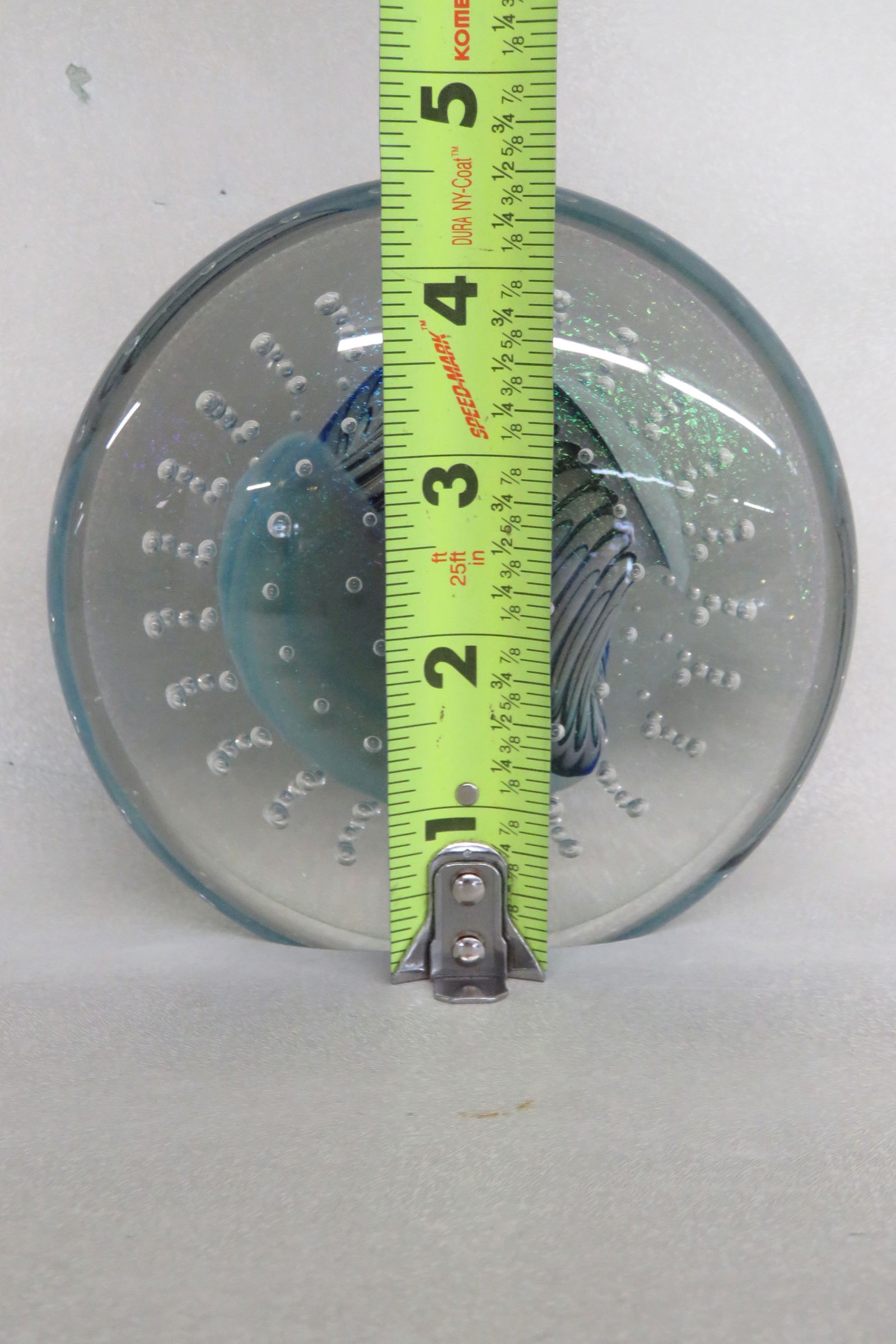 Eickholt 1987 Reptile Abstract Disc Art Glass Paper Weight Signed 4428b - 9