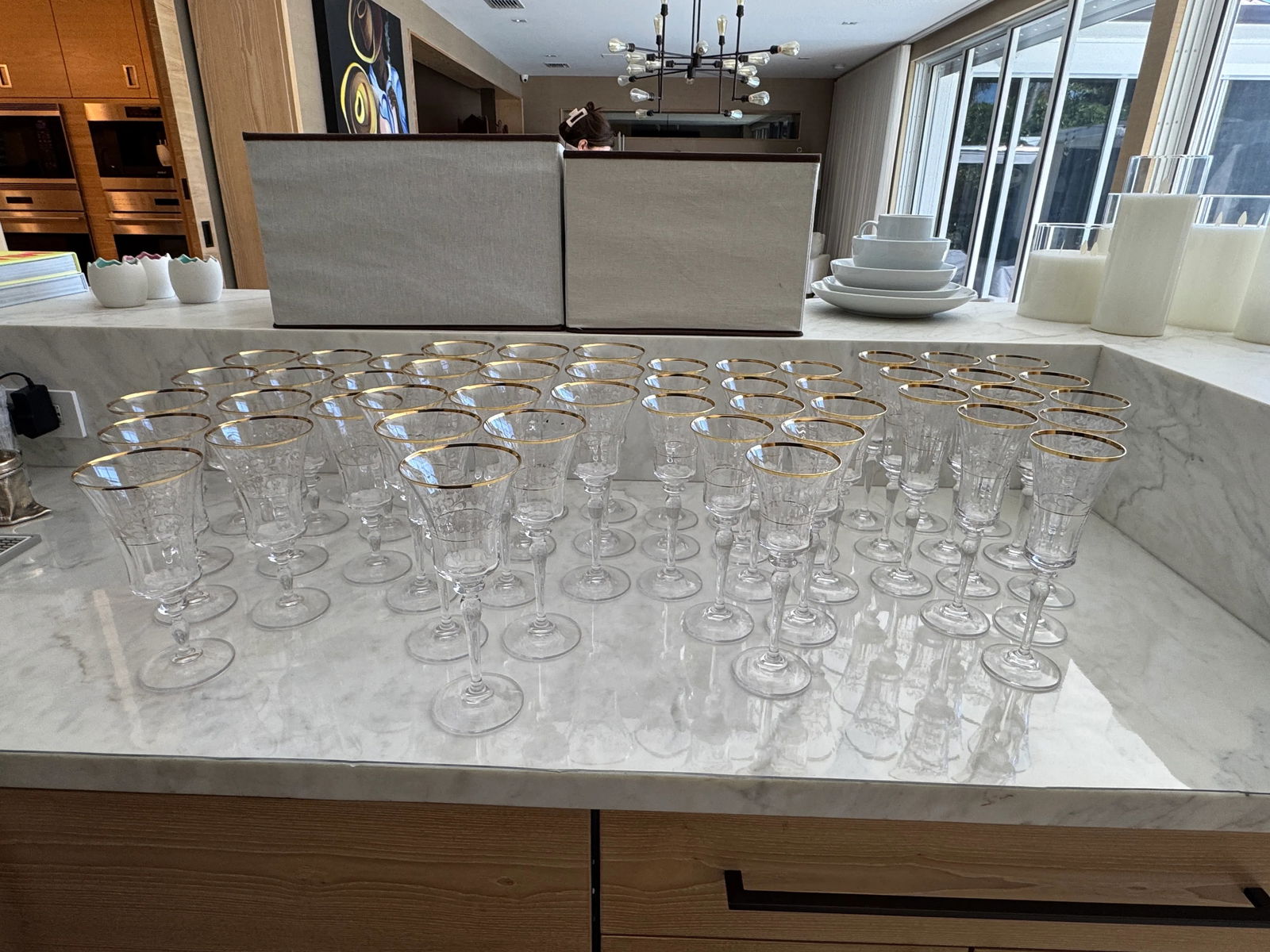 Mikasa Late 20th Century Antique Lace Stemware Set- 48 Pieces - 4