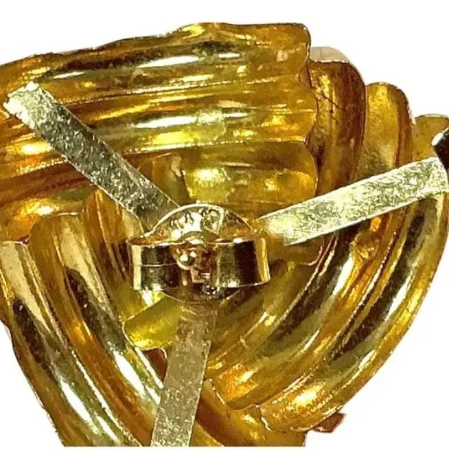 Vintage 14k Gold Knot Motif Earrings, a Pair - 5