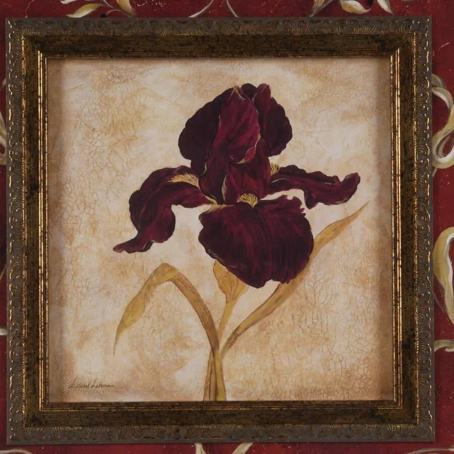 Pair of Framed Laurel Lehman Red Iris and Tulip Floral Prints - 6