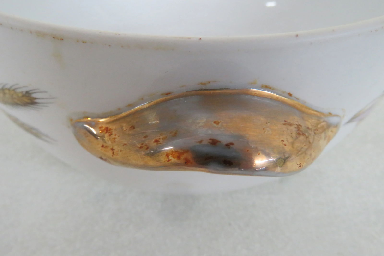 Royal Worcester Evesham Asparagus Wheat Gold Handles Porcelain Casserole With Lid 4449b - 16