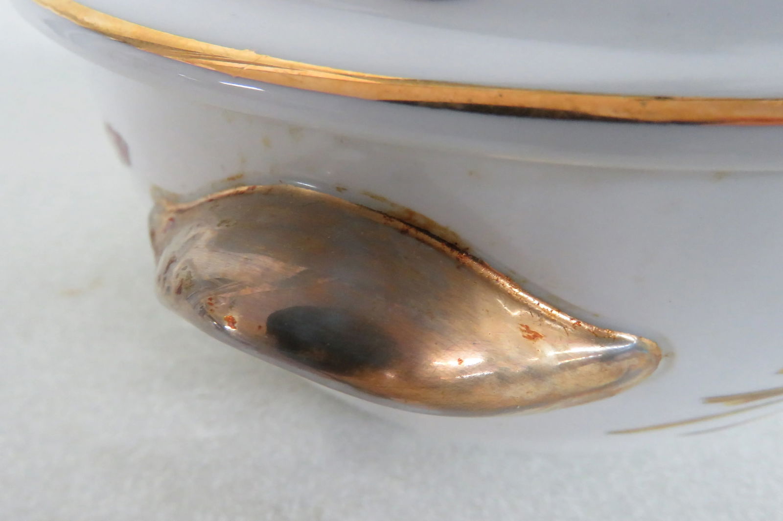 Royal Worcester Evesham Asparagus Wheat Gold Handles Porcelain Casserole With Lid 4449b - 6