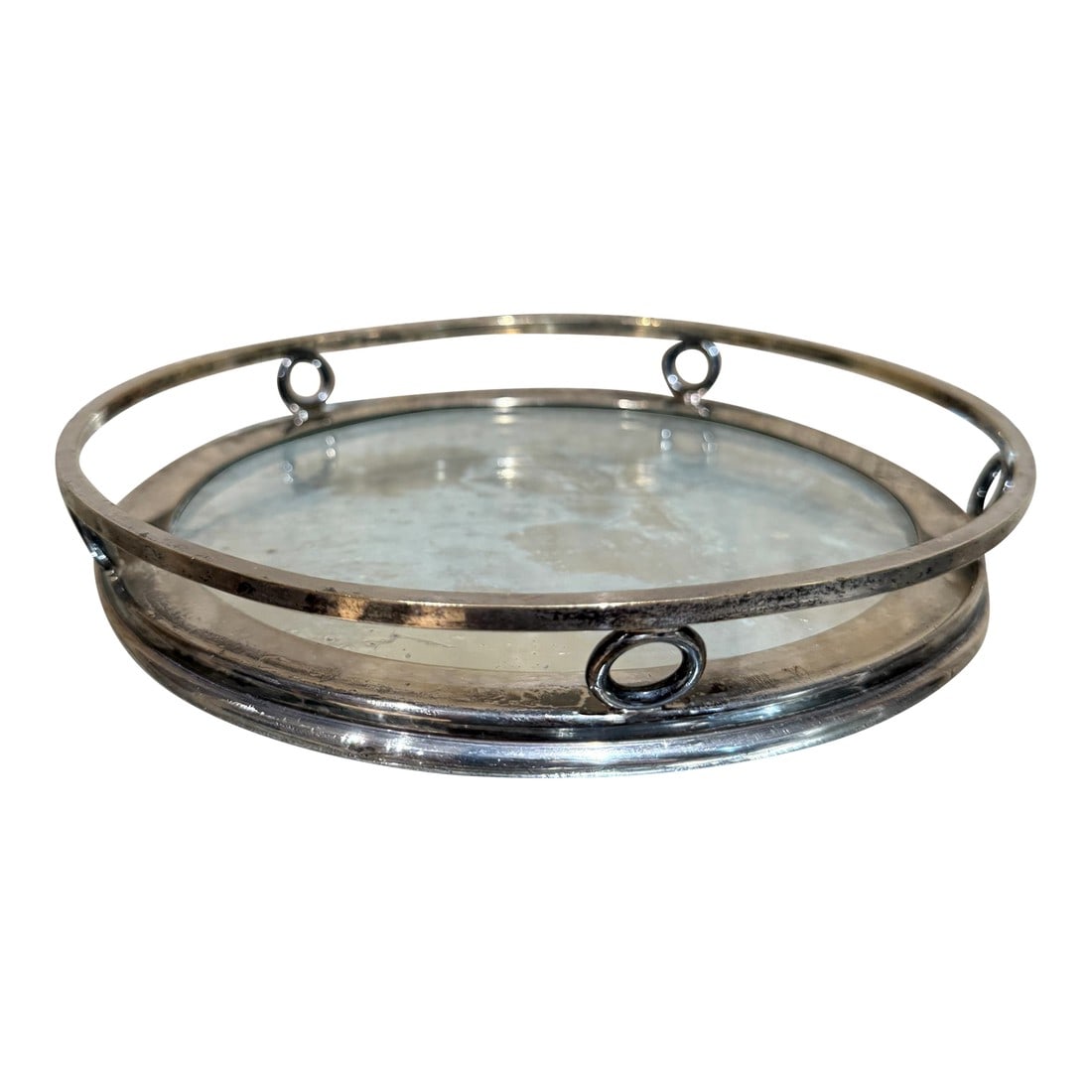 Vintage Antique Small Service Tray With Mirror (1 of 11)