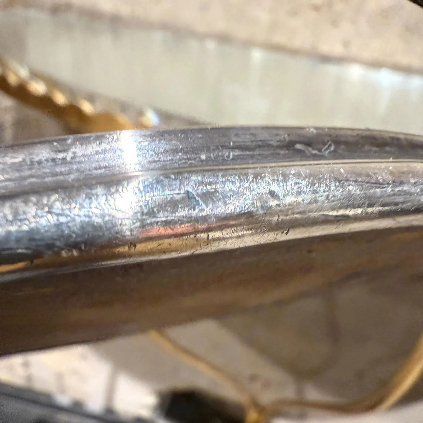 Vintage Antique Small Service Tray With Mirror - 4