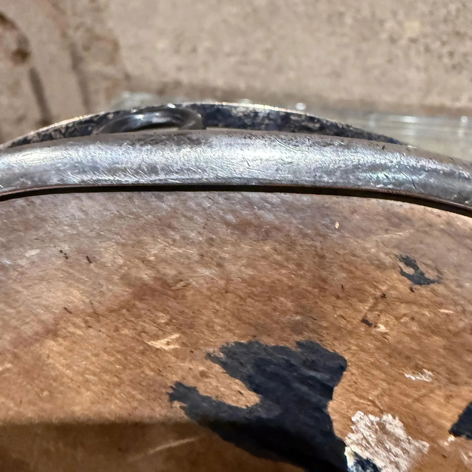 Vintage Antique Small Service Tray With Mirror - 9