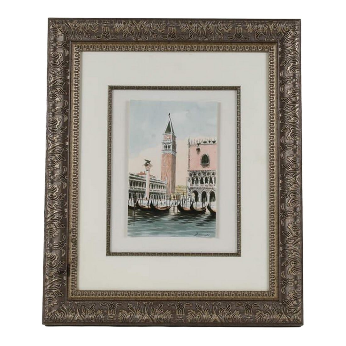 Framed Watercolor of Venice Italy (1 of 7)