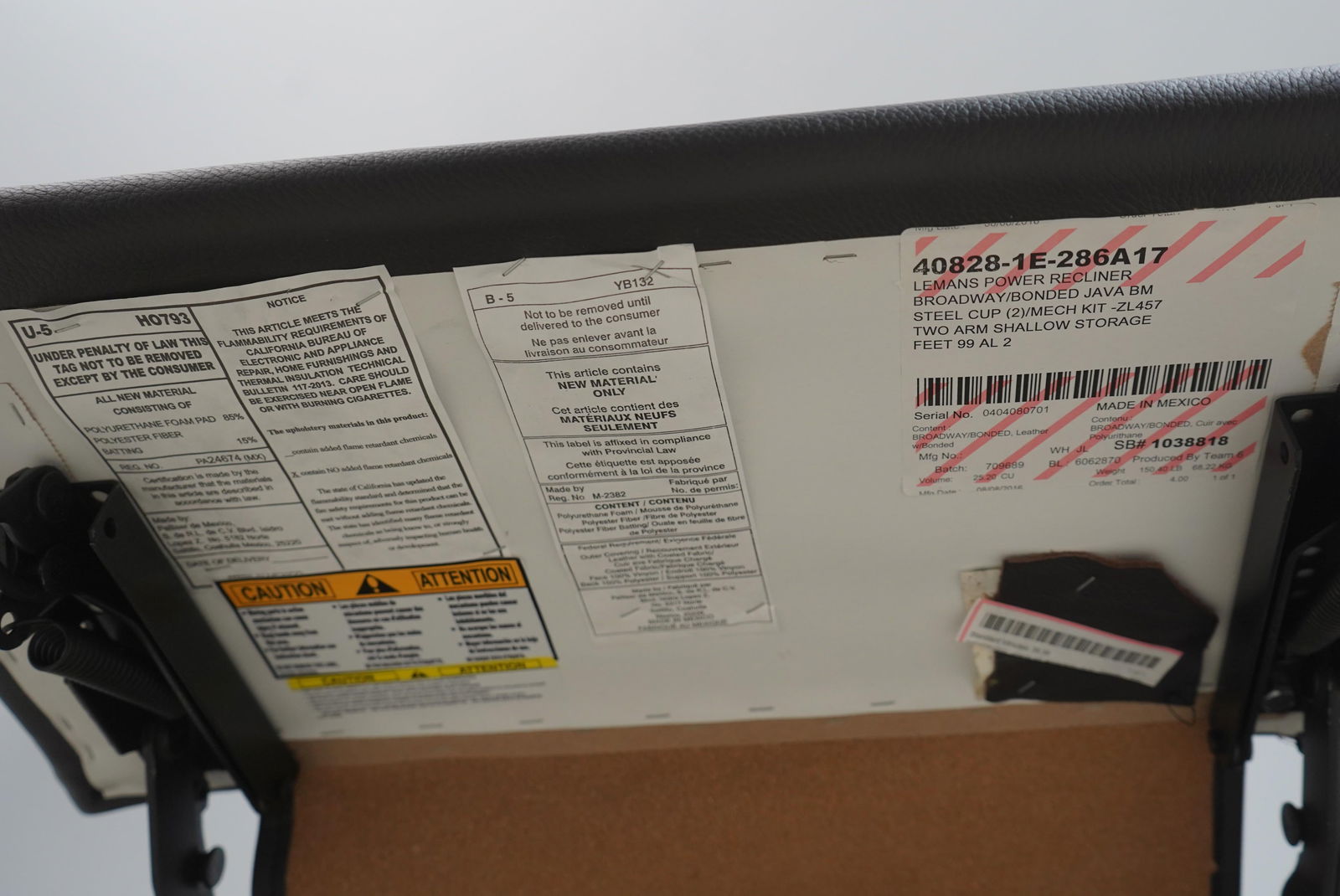 Palliser Lemans Home Theater Leather Power Recliner - 17