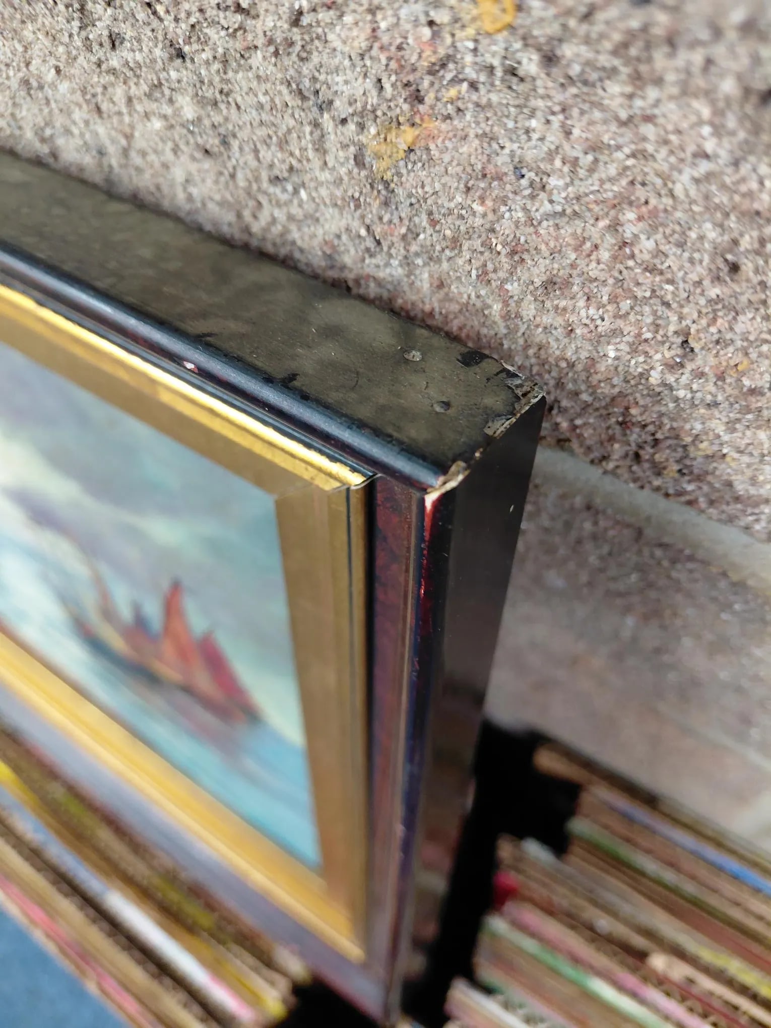 Framed Oil on Board of G. Volpin's "Sailing Ships Seascape" - 7