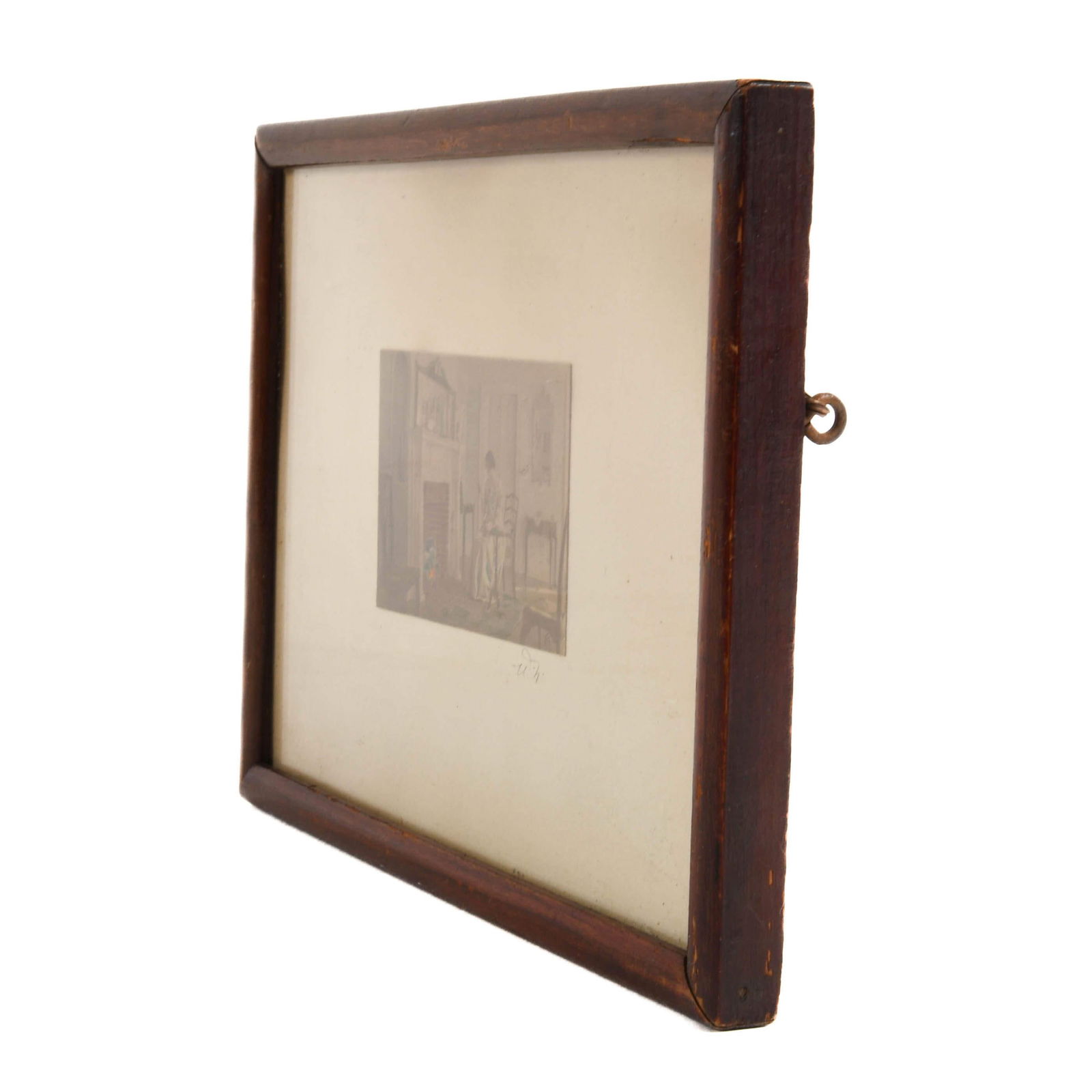 Framed Signed Wallace Nutting Hand-Colored Print - 4