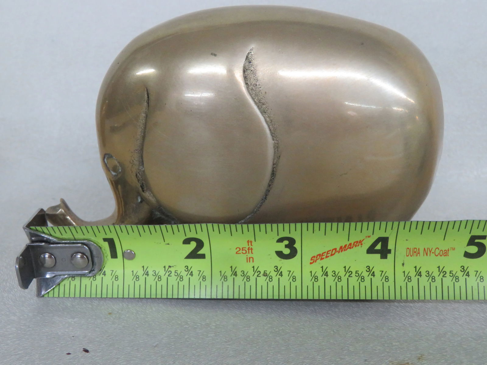 Set of 3 Brass Elephants Figurine Sculpture Animal Statue 4485b - 8