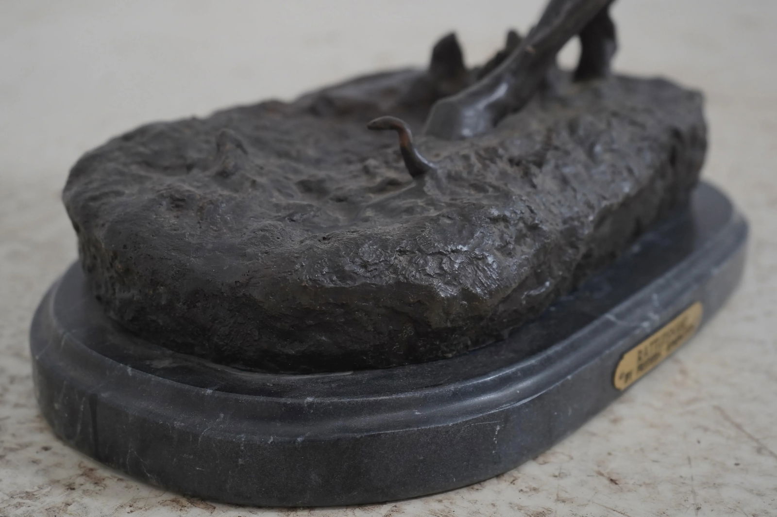 Frederic Reminton Rattlesnake Bronze Cowboy Sculpture - 10