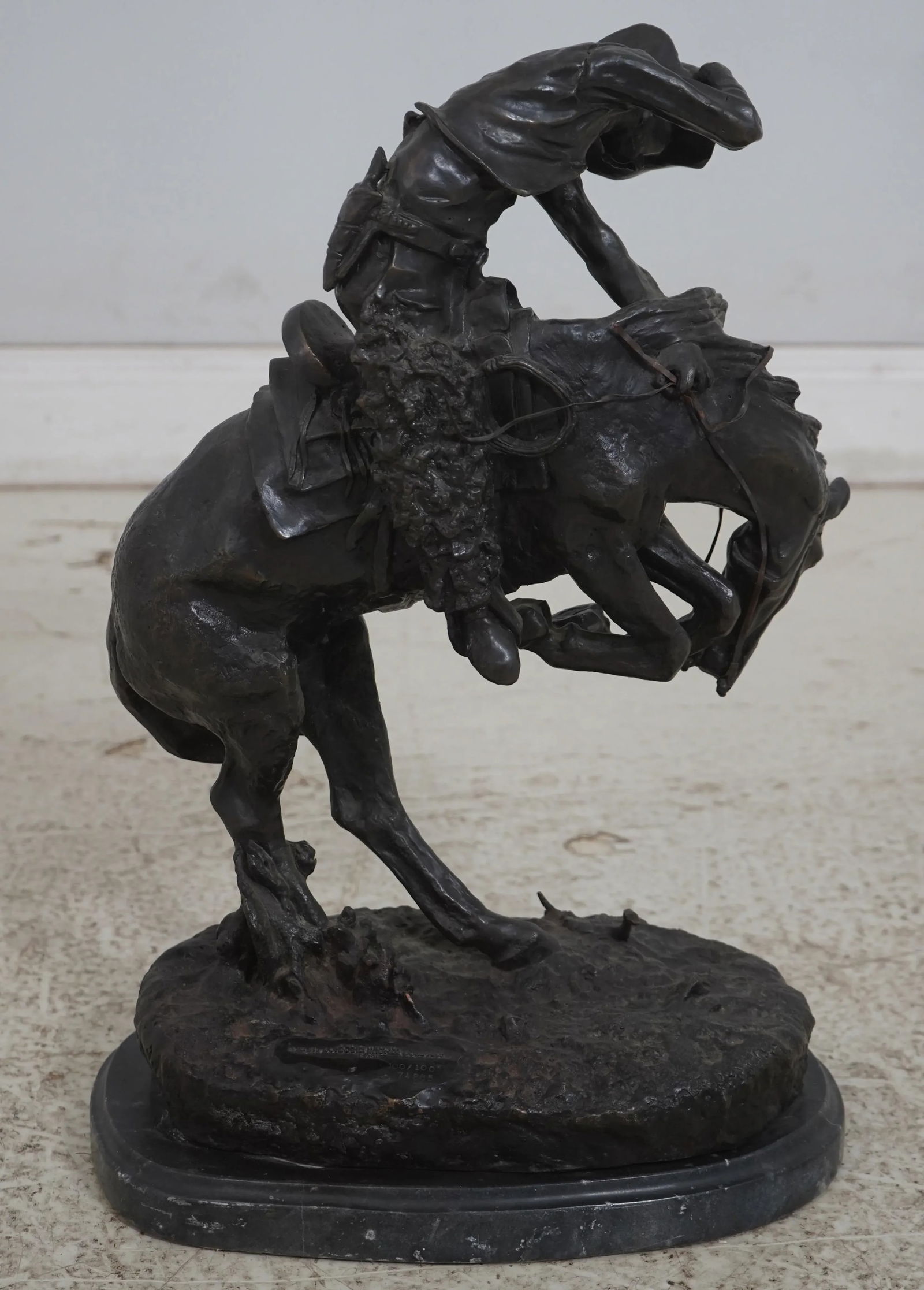 Frederic Reminton Rattlesnake Bronze Cowboy Sculpture - 3