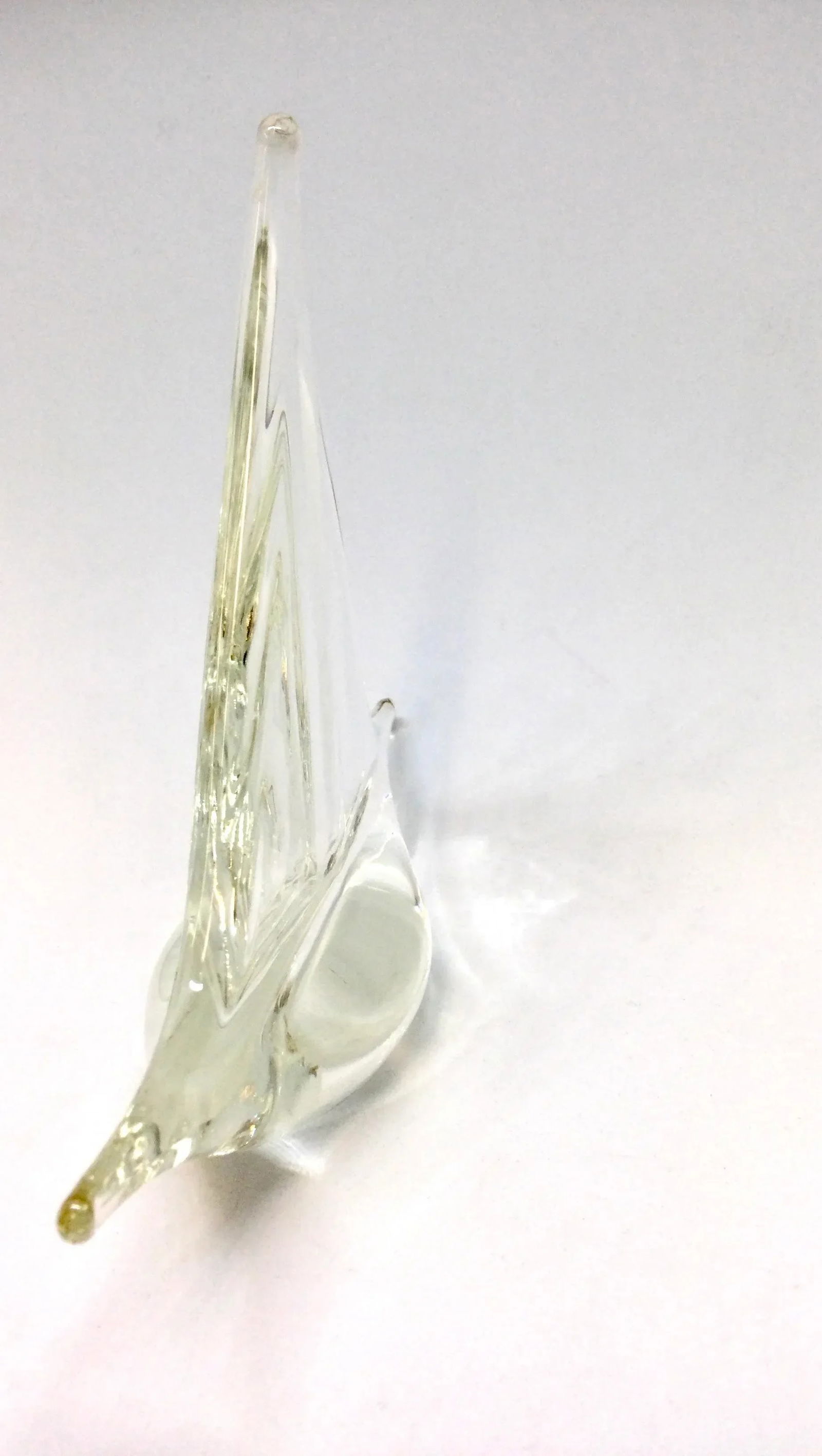 Mid-Century Modern Crystal Sailing Boat Ship Figurine - 11
