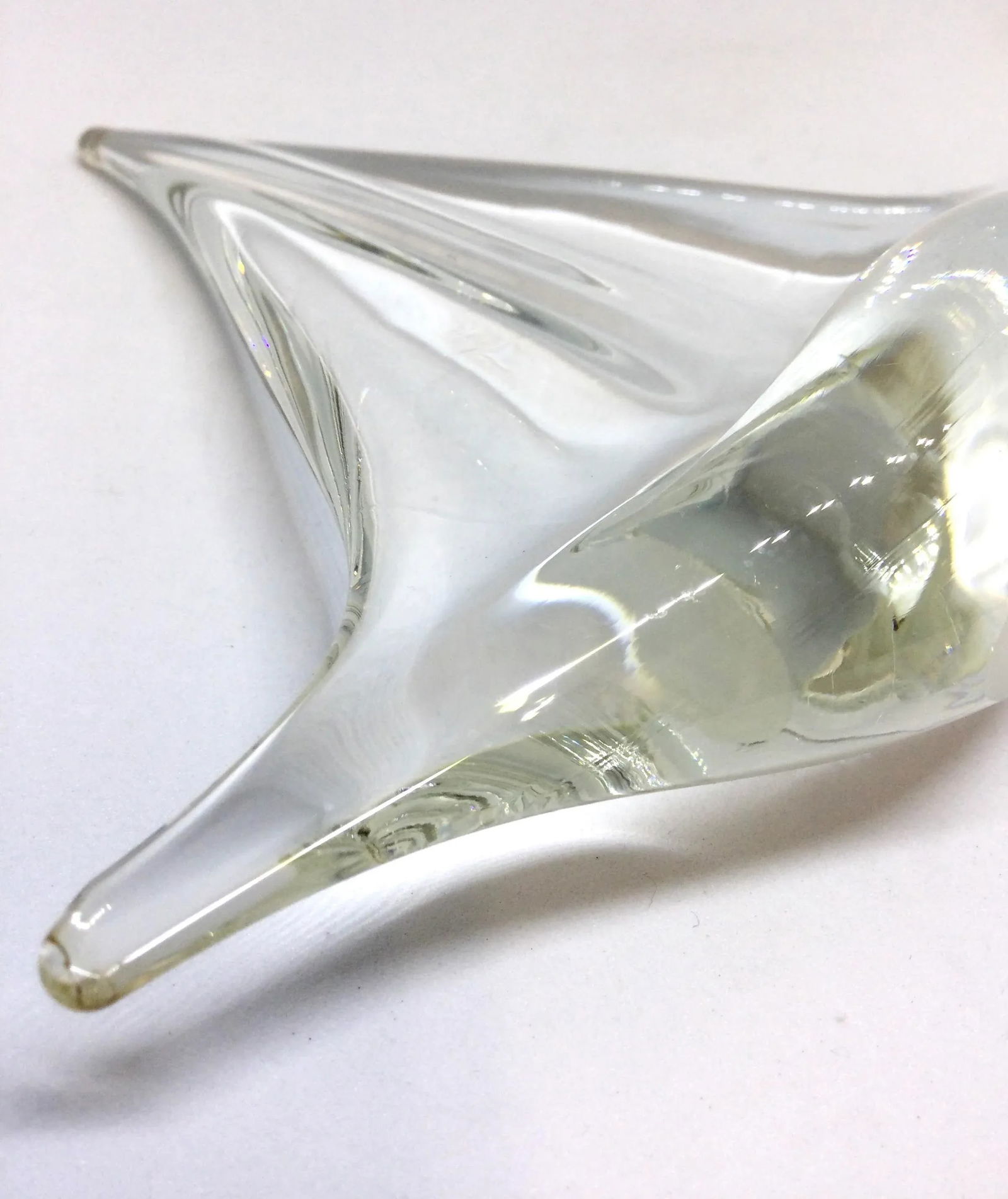 Mid-Century Modern Crystal Sailing Boat Ship Figurine - 4