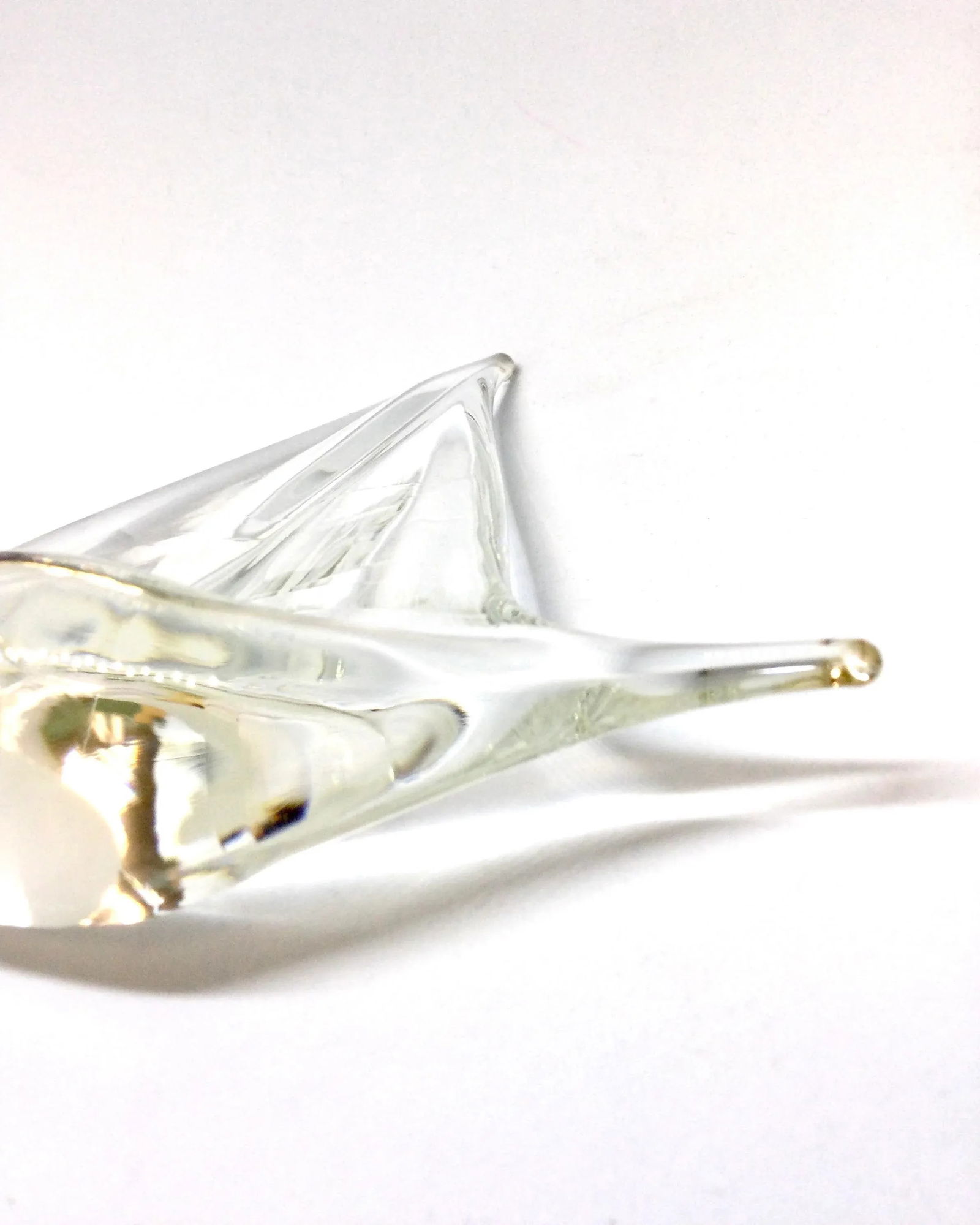 Mid-Century Modern Crystal Sailing Boat Ship Figurine - 5