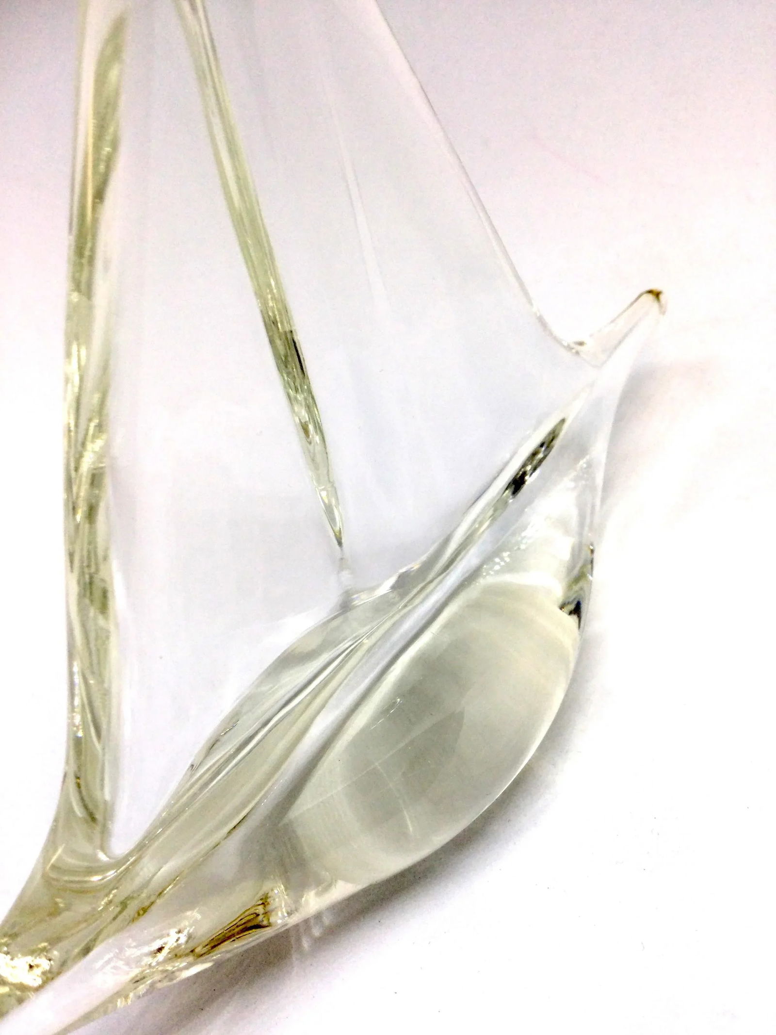 Mid-Century Modern Crystal Sailing Boat Ship Figurine - 6