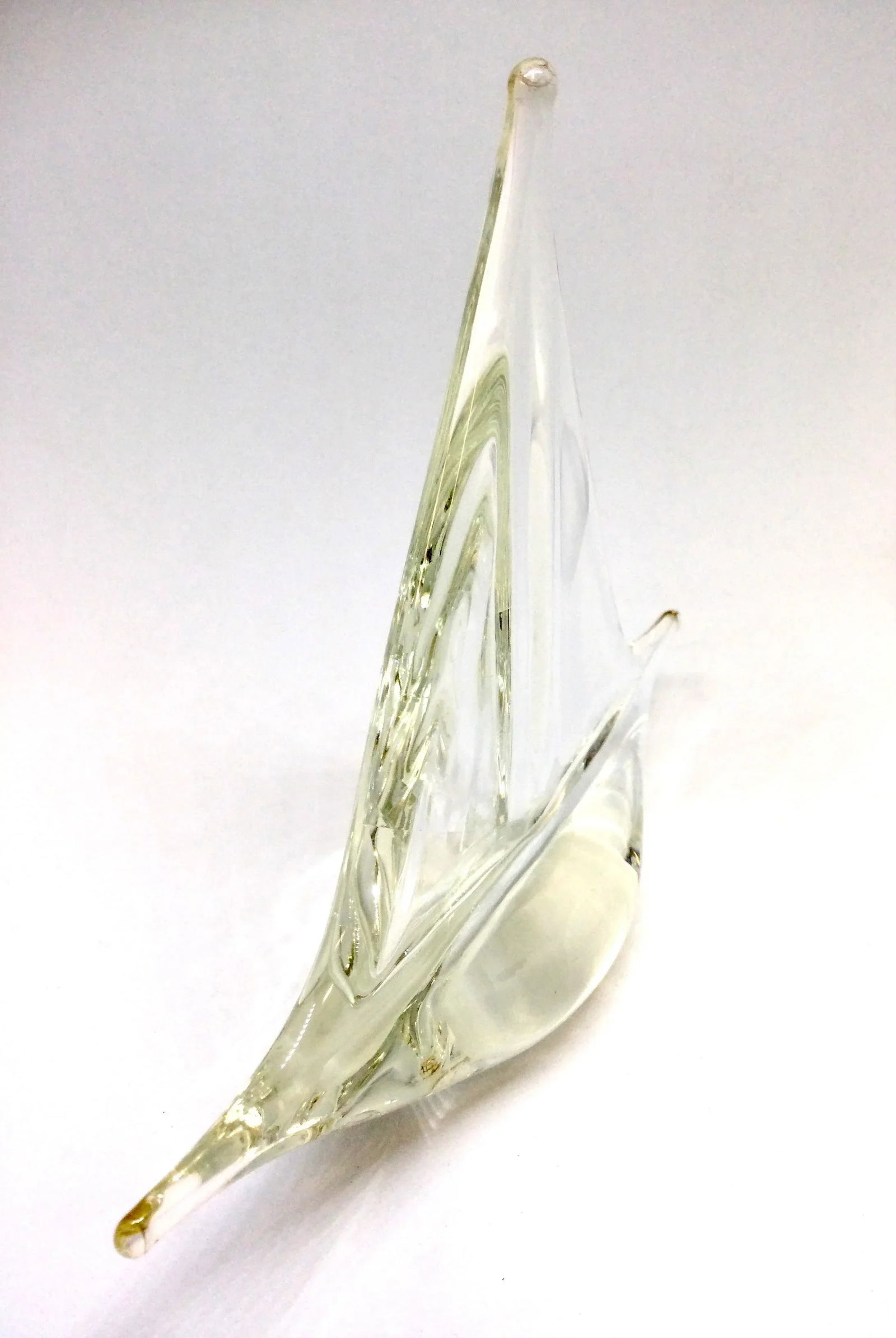 Mid-Century Modern Crystal Sailing Boat Ship Figurine - 7